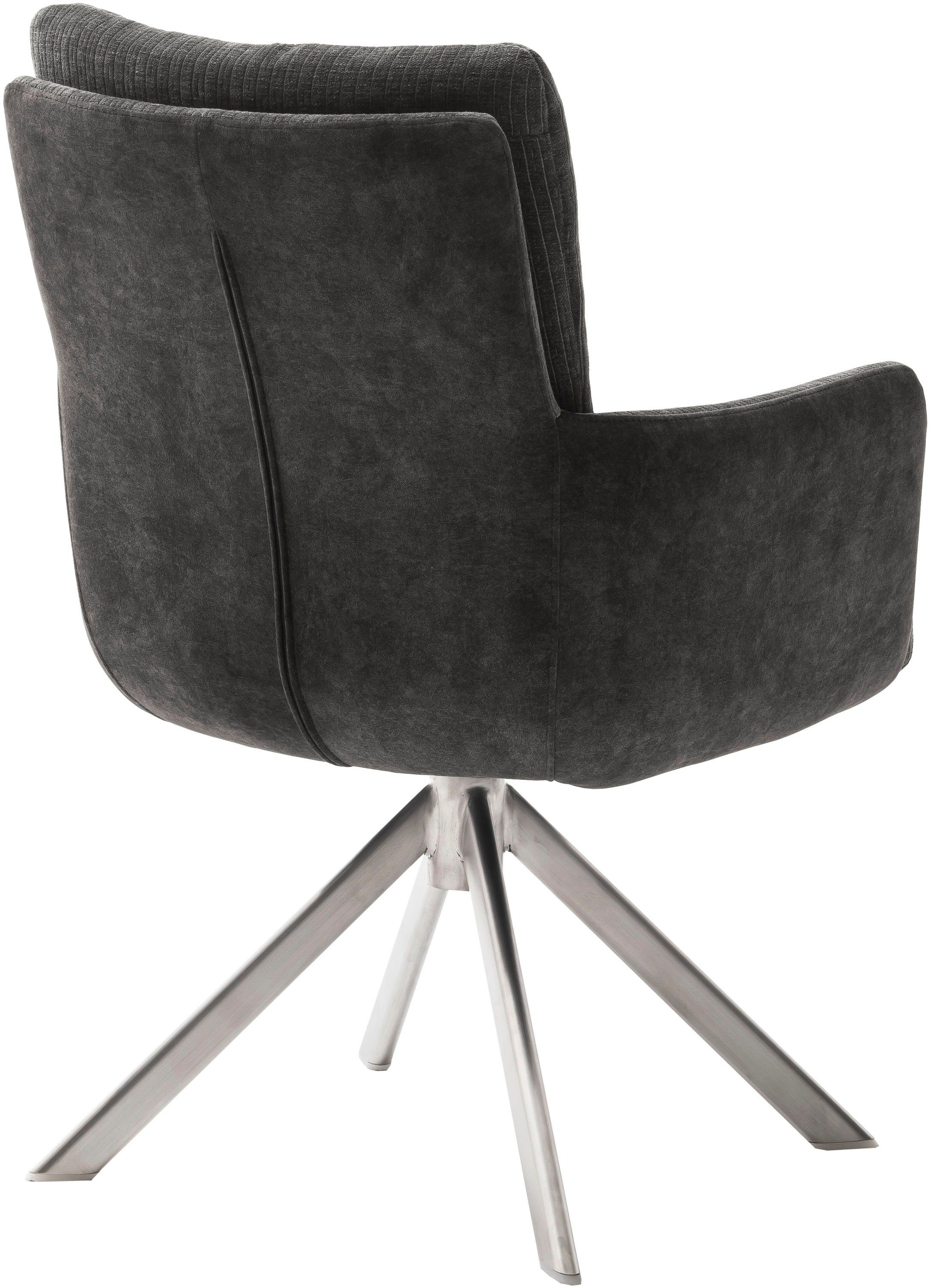 MCA furniture Eetkamerstoel MALIA (set, 2 stuks), 360° draaibaar, pocketvering, zithoogte ca. 49 cm