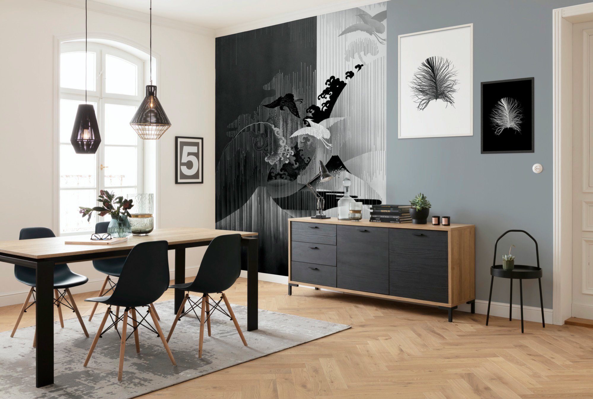 Komar Vliesbehang Digitale print vlies - Yin Yang - Afmeting 200 x 280 cm