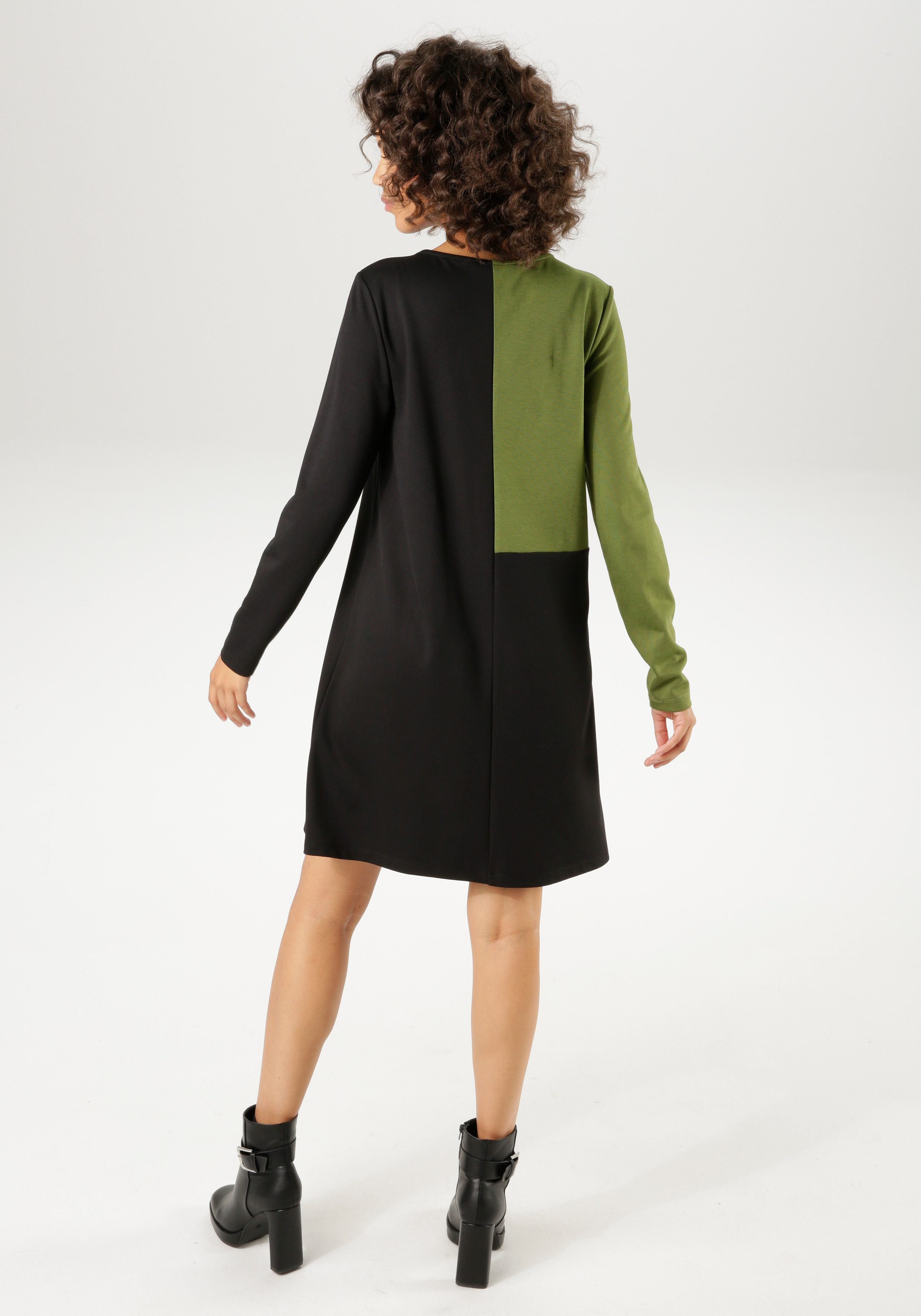 Aniston CASUAL Jerseyjurk met verfijnde kleuraccenten