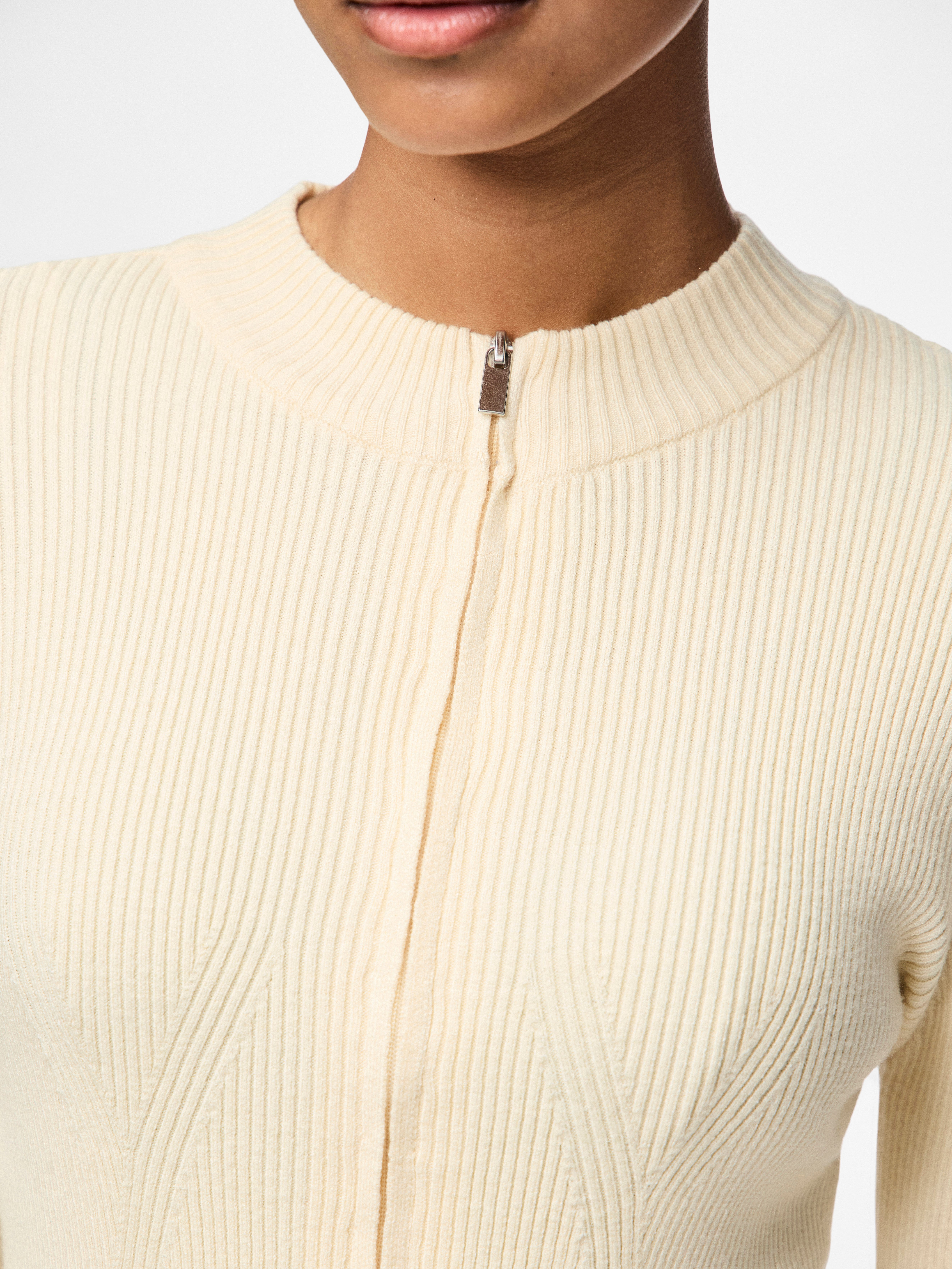 pieces Vest PCCRISTA LS ZIP KNIT CARDIGAN NOOS BC
