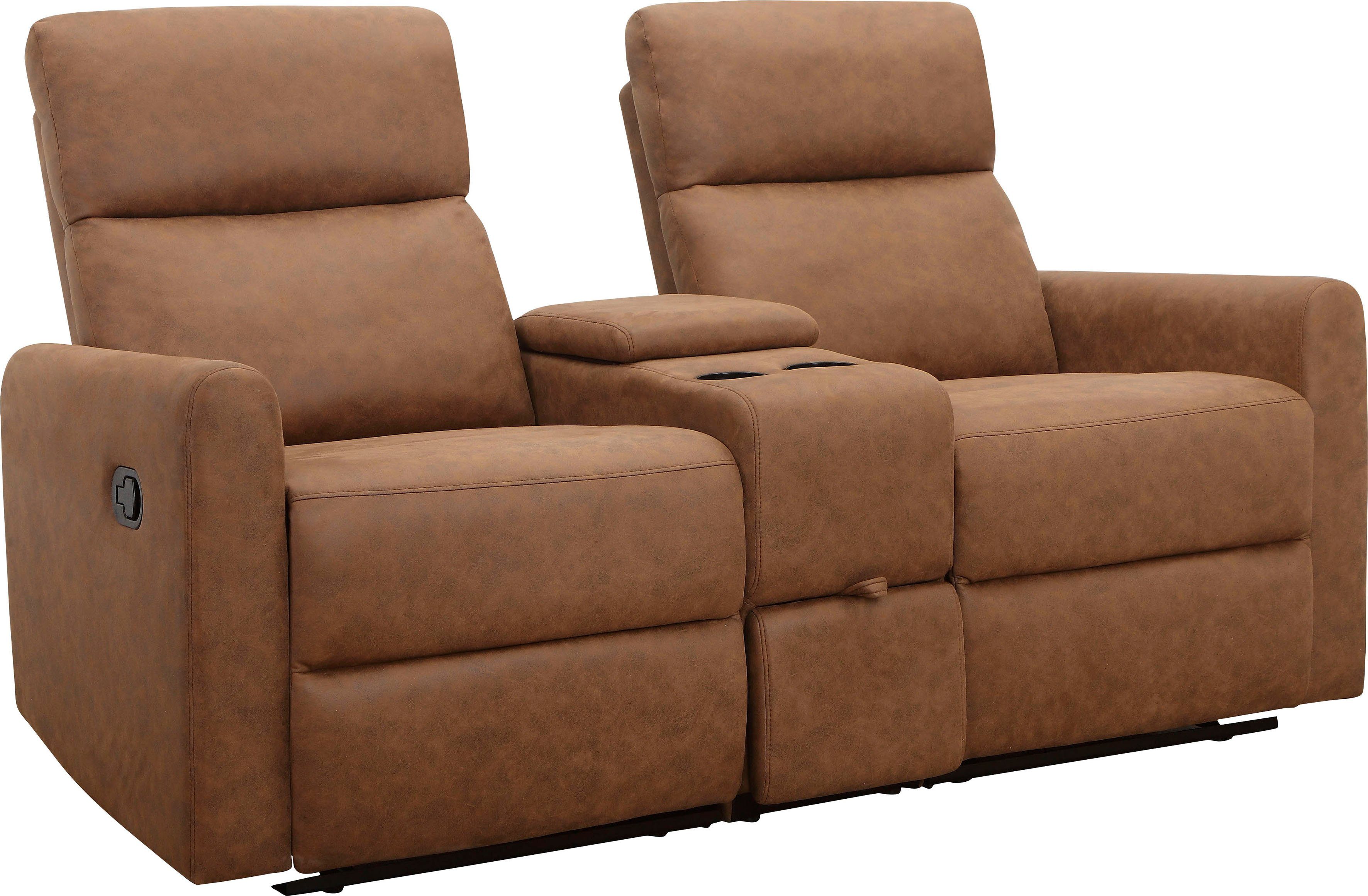 Home affaire 2-zitsbank Daoulas, 2-zits bioscoopbank, TV-fauteuil, multimedia bank