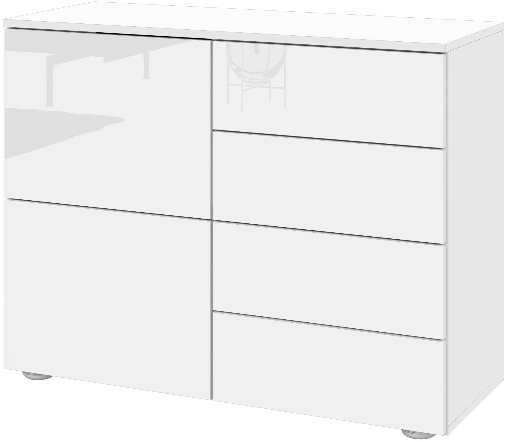 borchardt Möbel Kast Drukknop (Push-To-Open), in hoogte verstelbare planken
