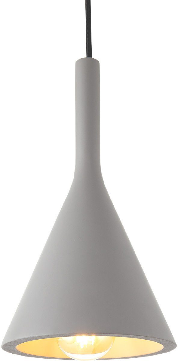 paco home hanglamp clouch led, e27, lamp voor woonkamer eetkamer keuken, in hoogte verstelbaar grijs