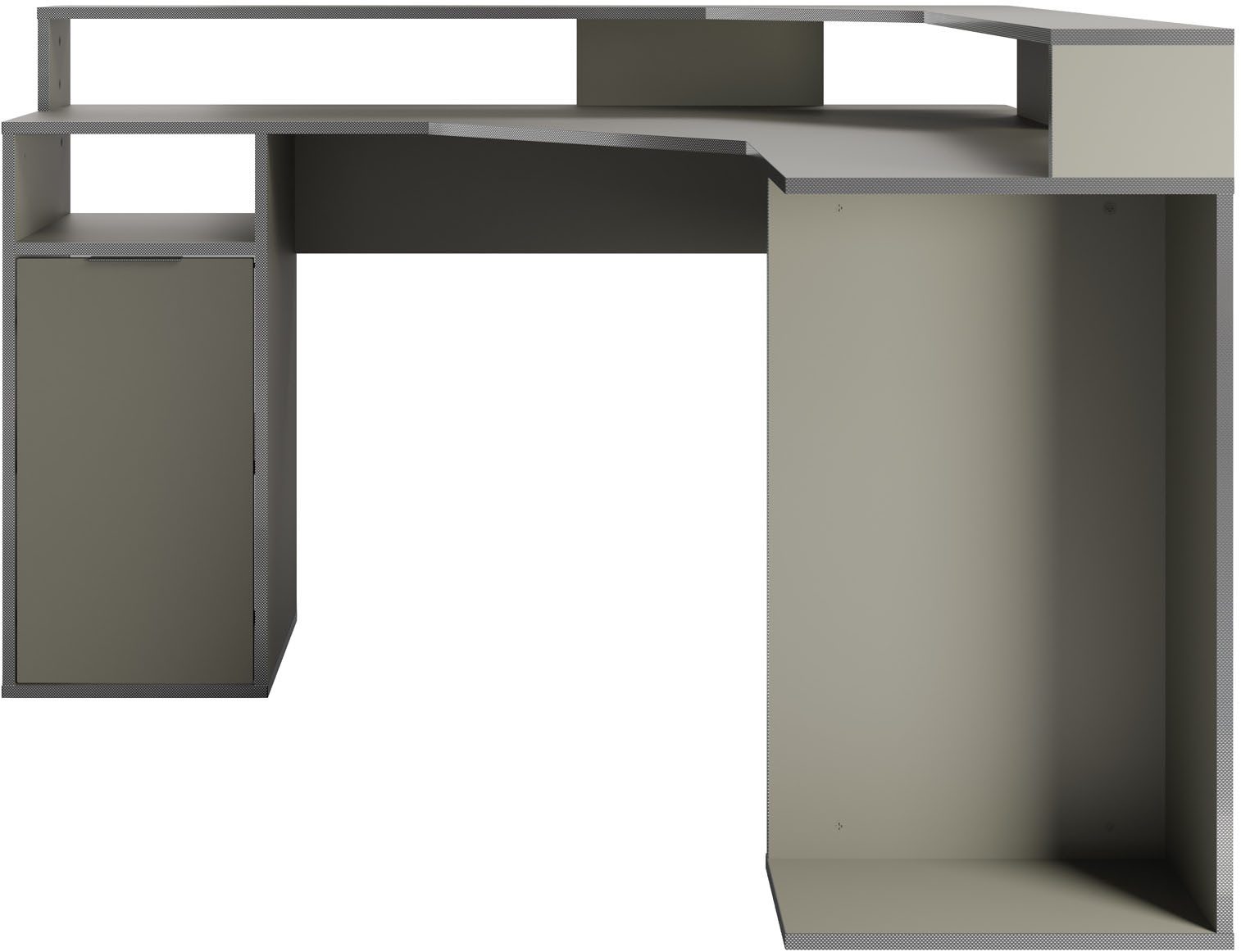 INOSIGN Hoekbureau Omaha Gamingtafel met deur, tower vak en monitorplank, breedte 139 cm