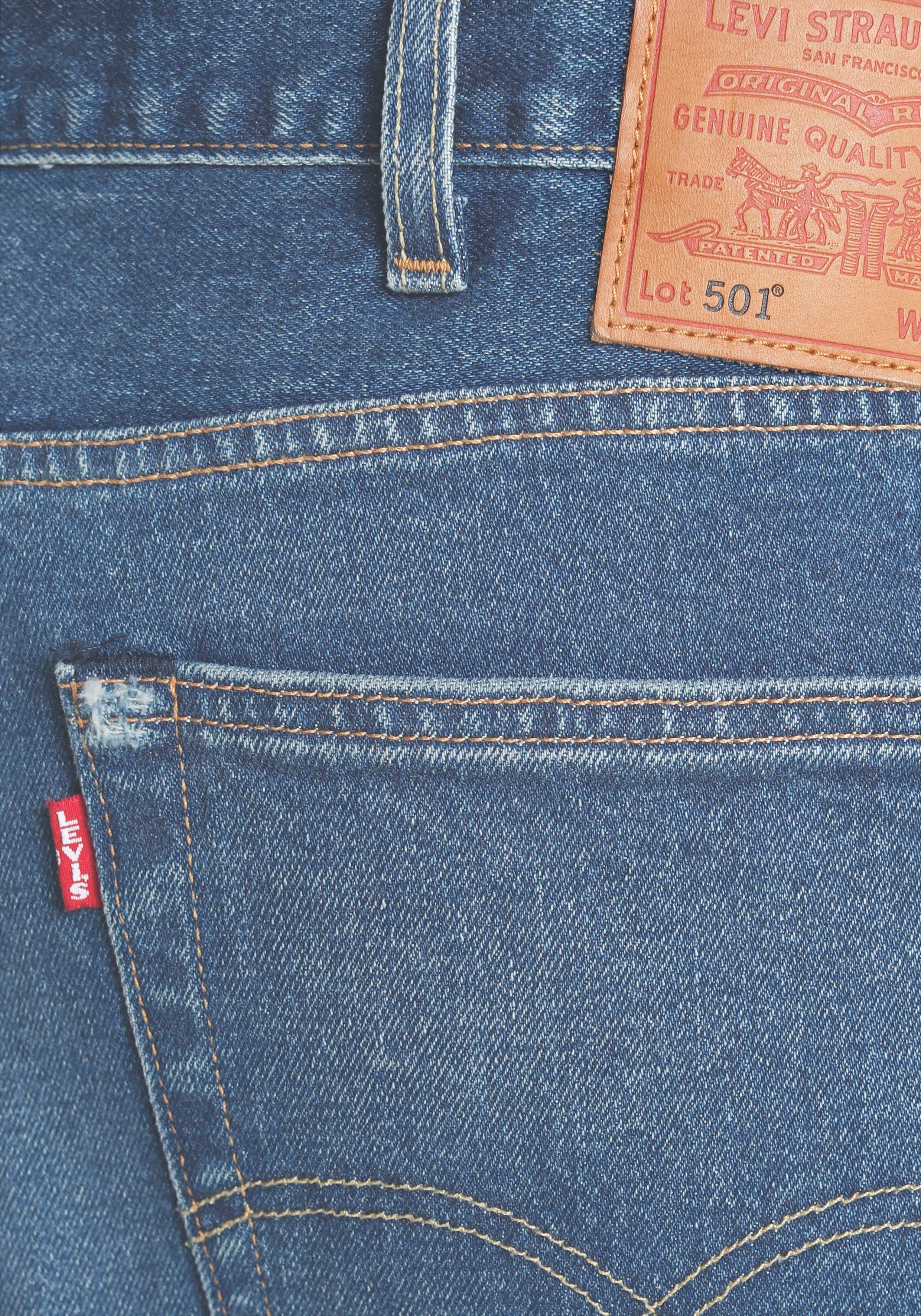 Levi's® Plus Jeansbermuda 501 HEMMED SHORTS met stretchaandeel