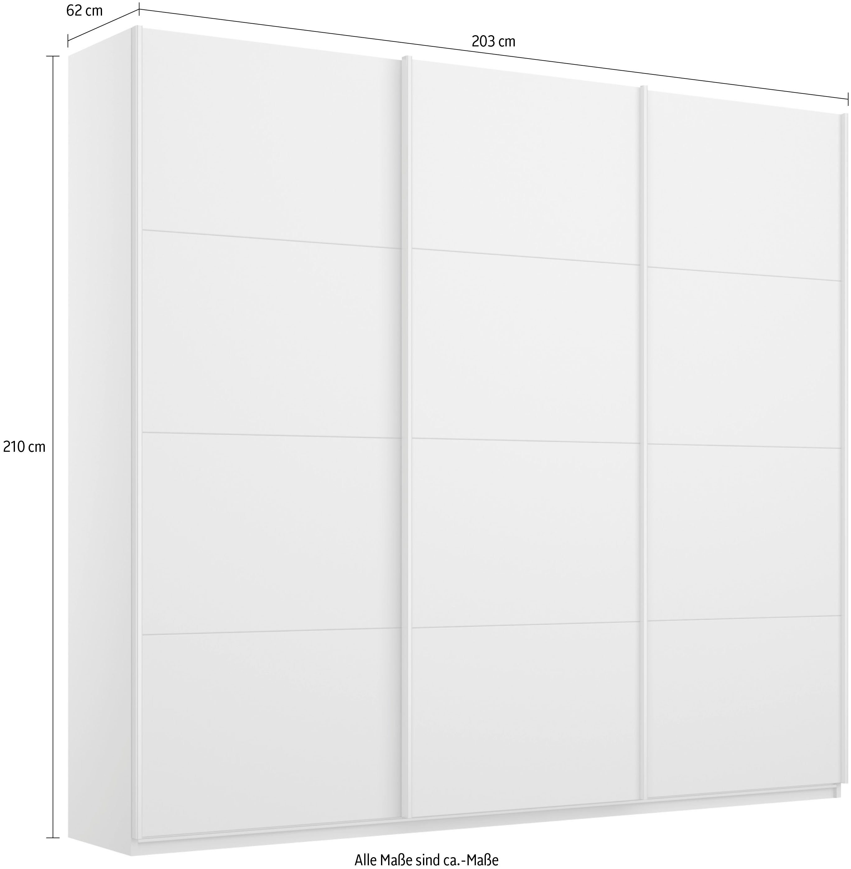 rauch Zweefdeurkast Kledingkast kast garderobe KOLUNA met decor-front inclusief 2 binnenladen en extra legplanken made in germany