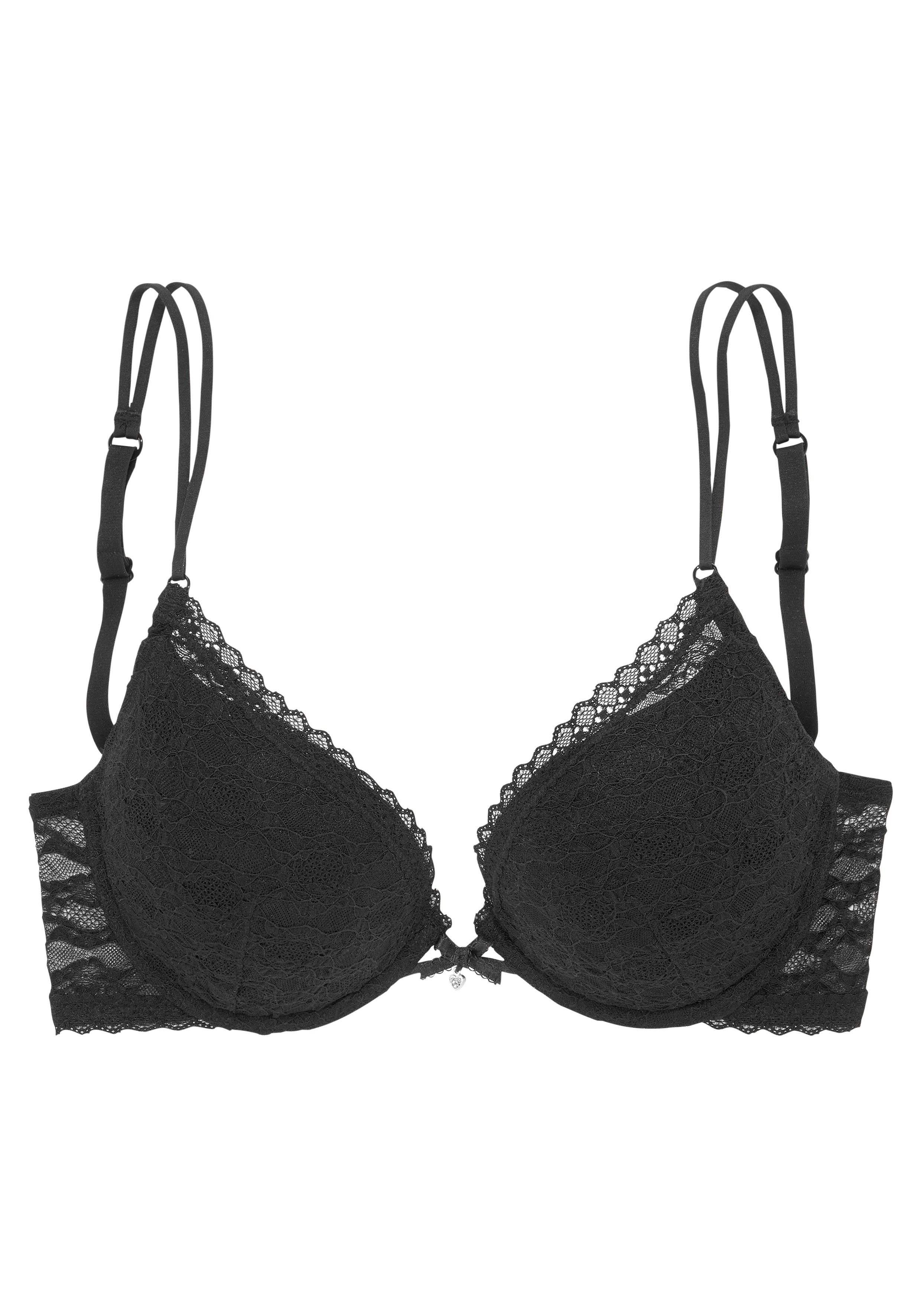 s.Oliver RED LABEL Beachwear Push-up-bh Clarissse met fijne kant en bandjes in bandjes-look