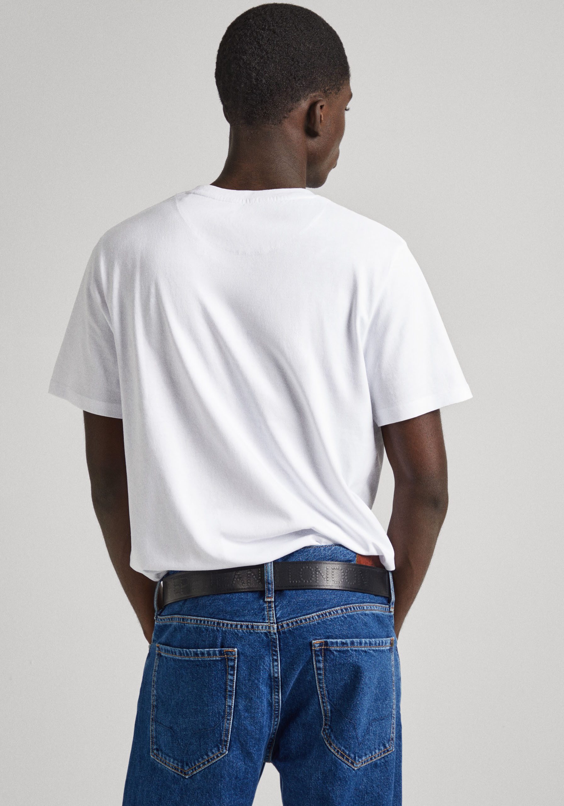 Pepe Jeans T-shirt Connor met geborduurd logo op borsthoogte