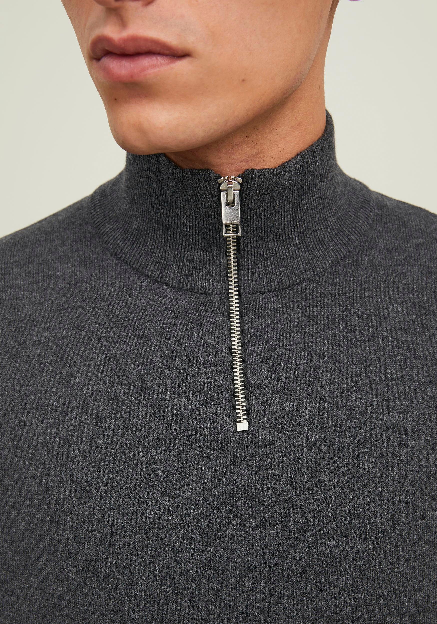 Jack & Jones Trui met ronde hals EMIL KNIT HALF ZIP