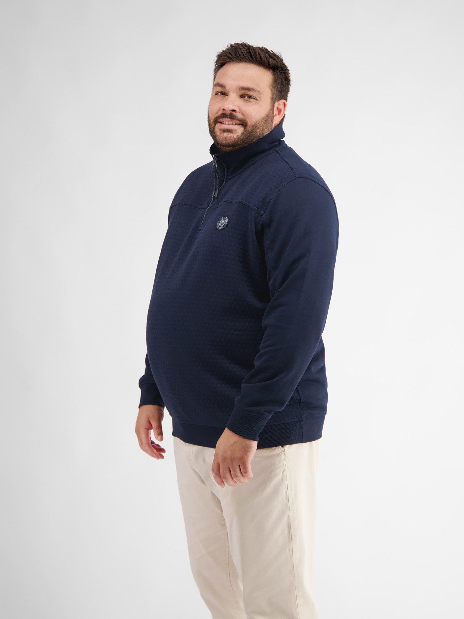 Lerros Sweatshirt LERROS brei troyer met steppnaden