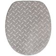 sanilo toiletzitting steel plate met soft-closemechanisme grijs