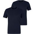 tom tailor t-shirt perfecte basic (set, set van 2) blauw