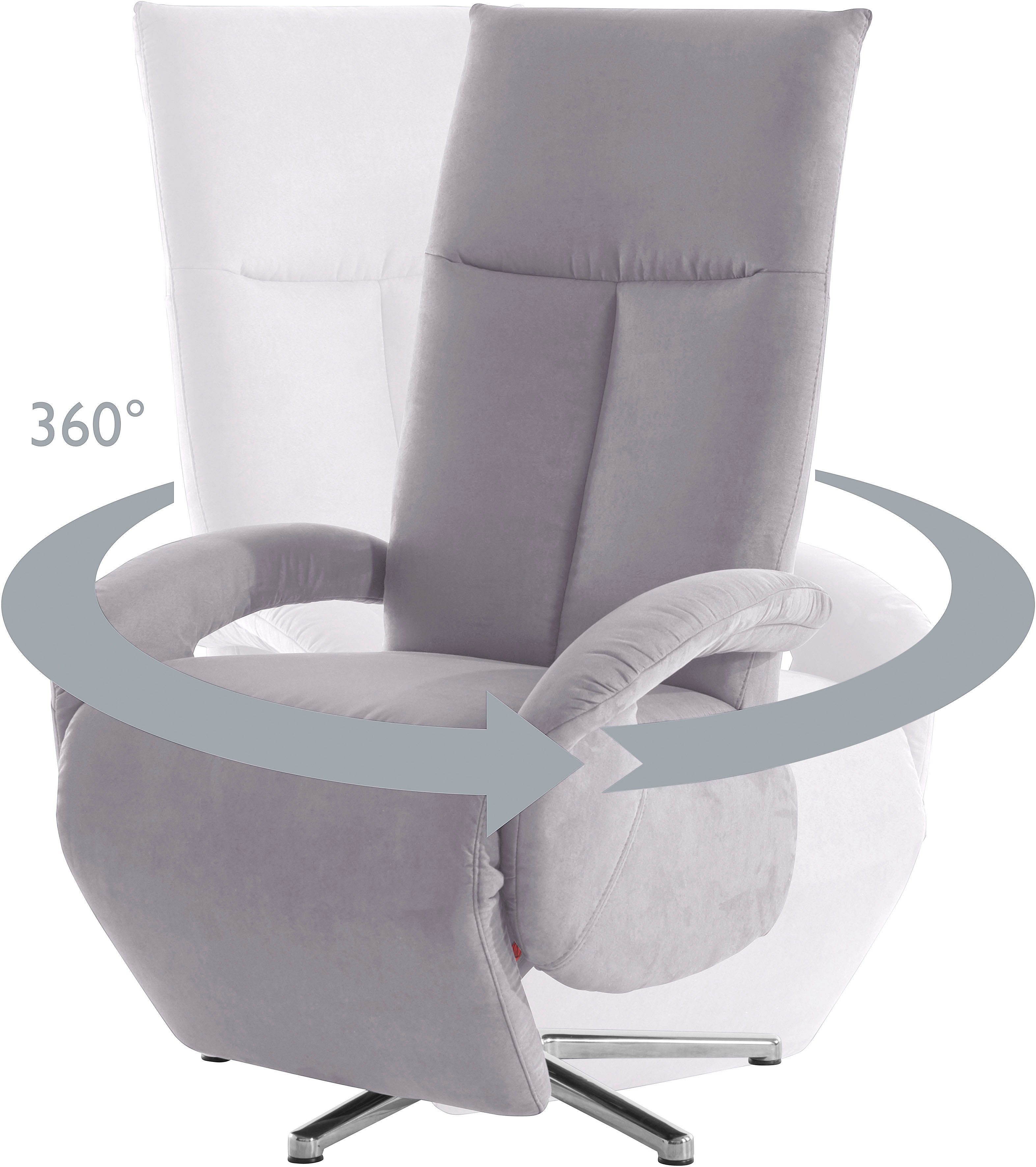 sit&more Relaxfauteuil Tycoon met verstelbare hoofdsteun en 360° draaifunctie keuze tussen handmatige of elektrische functie, ook met accu (draadloos)