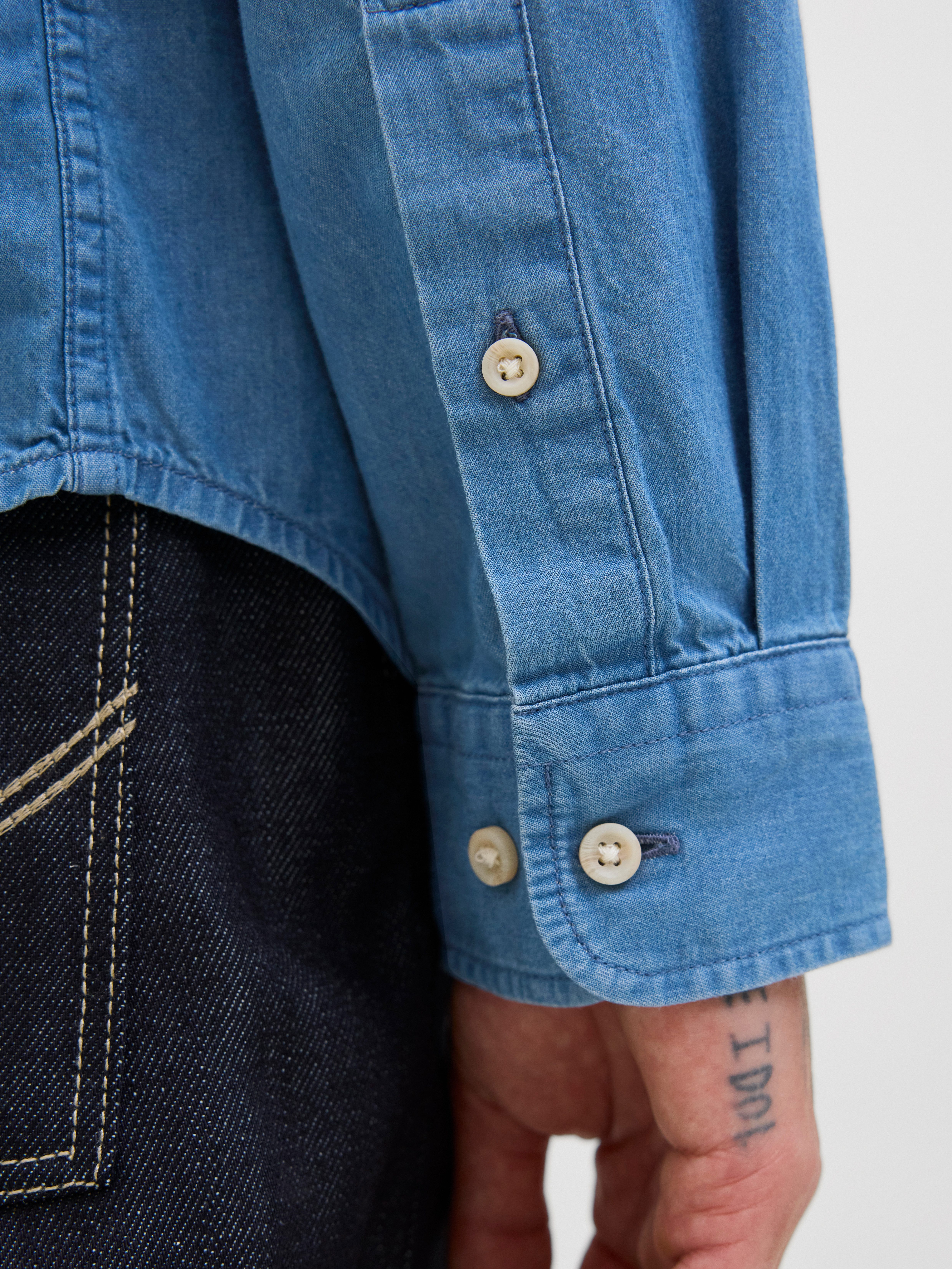 Jack & Jones Overhemd met lange mouwen JJEPERFECT DENIM SHIRT LS NOOS
