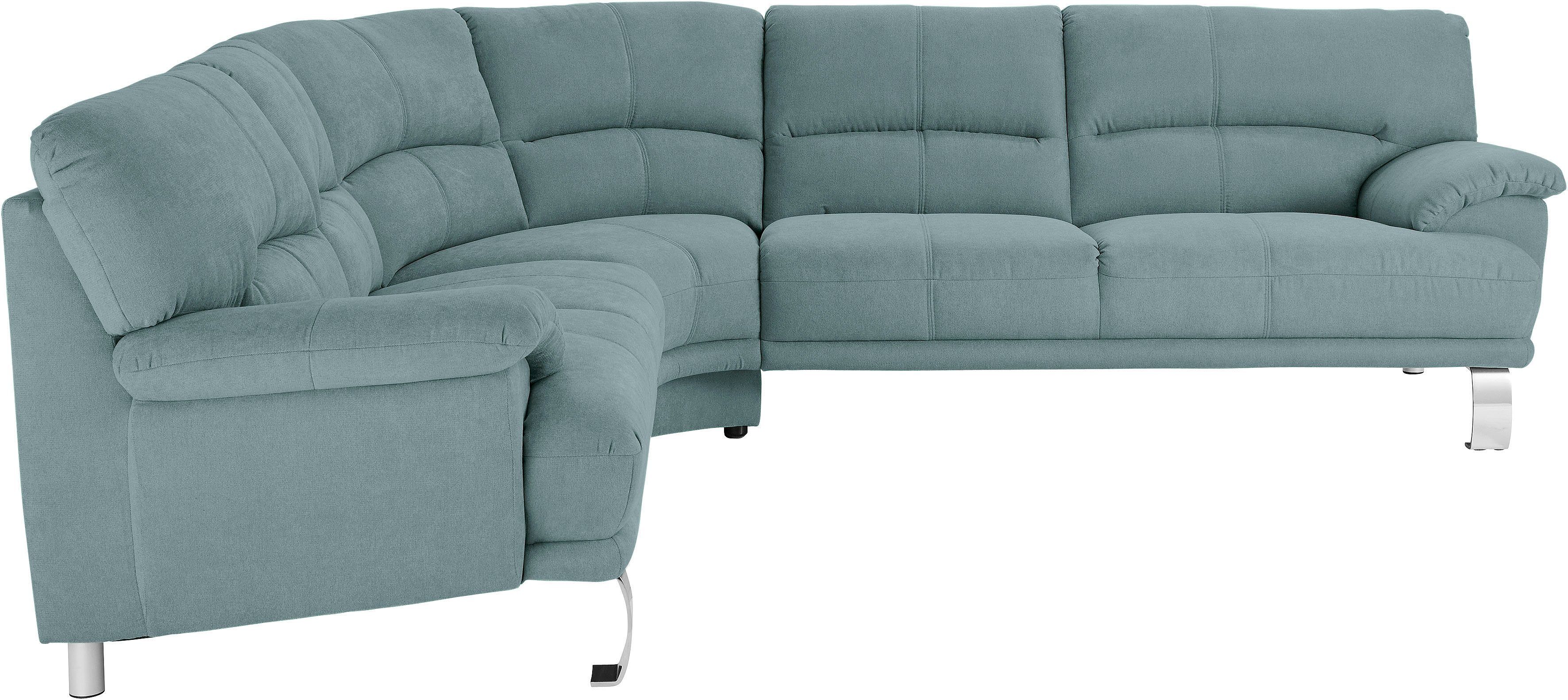 TRENDMANUFAKTUR Hoekbank Cecilia II, in Italiaans design, comfortabel, hoog zitcomfort, L-vorm