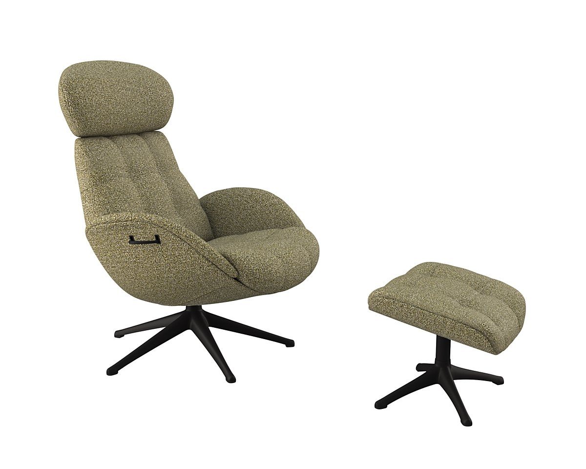FLEXLUX Relaxfauteuil Chester, relaxfauteuil, hoog comfort, Scandi, draaibaar Premium comfort, rug- en hoofdeindeverstelling, draaibaar, voet zwart