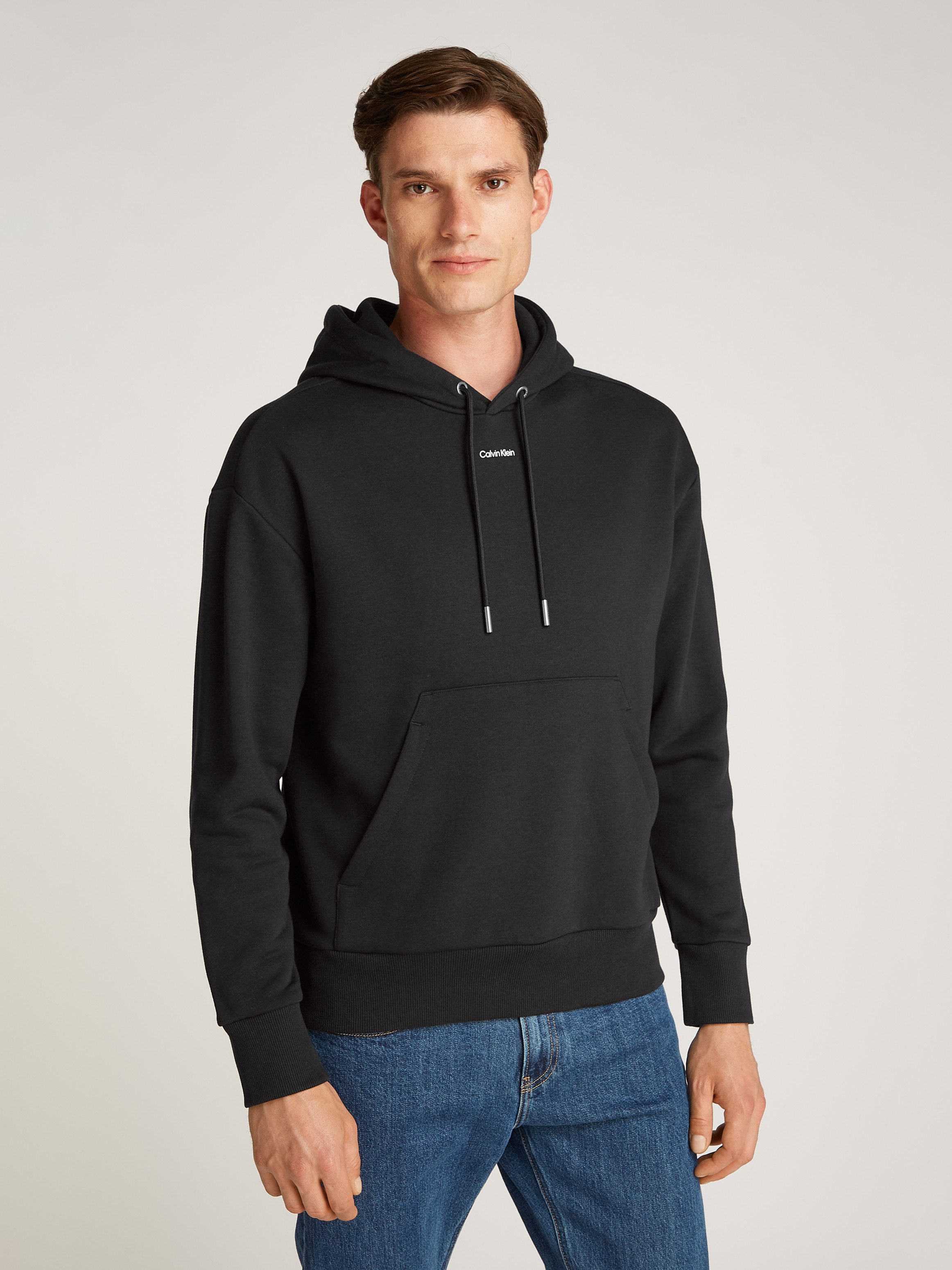 Calvin Klein Hoodie NANO LOGO HOODIE met logo-inscriptie heren hoodies maat XXXL zwart