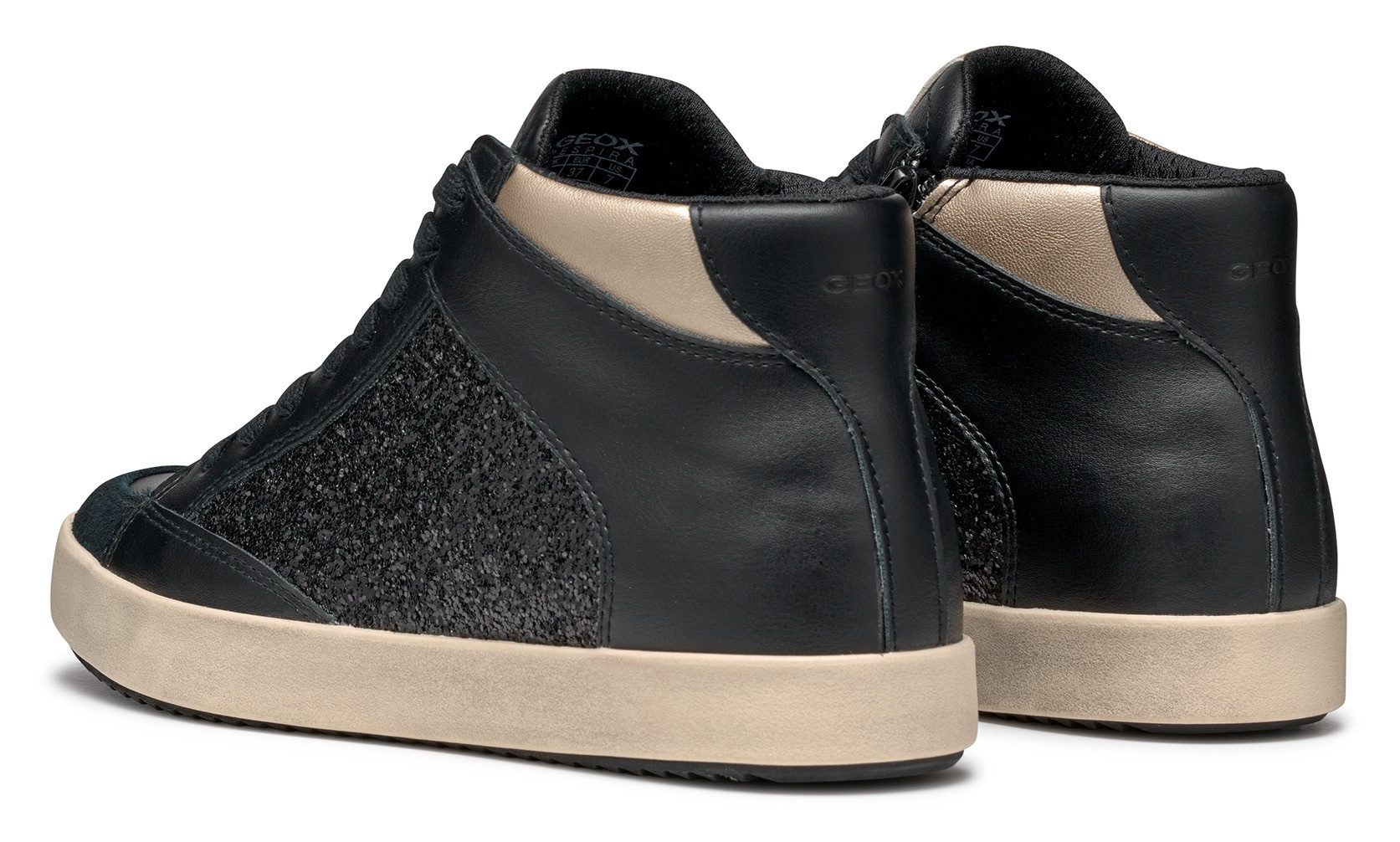 Geox Sneakers D BLOMIEE H High top sneaker veterschoenen winterlaarzen met gepolsterde schacht