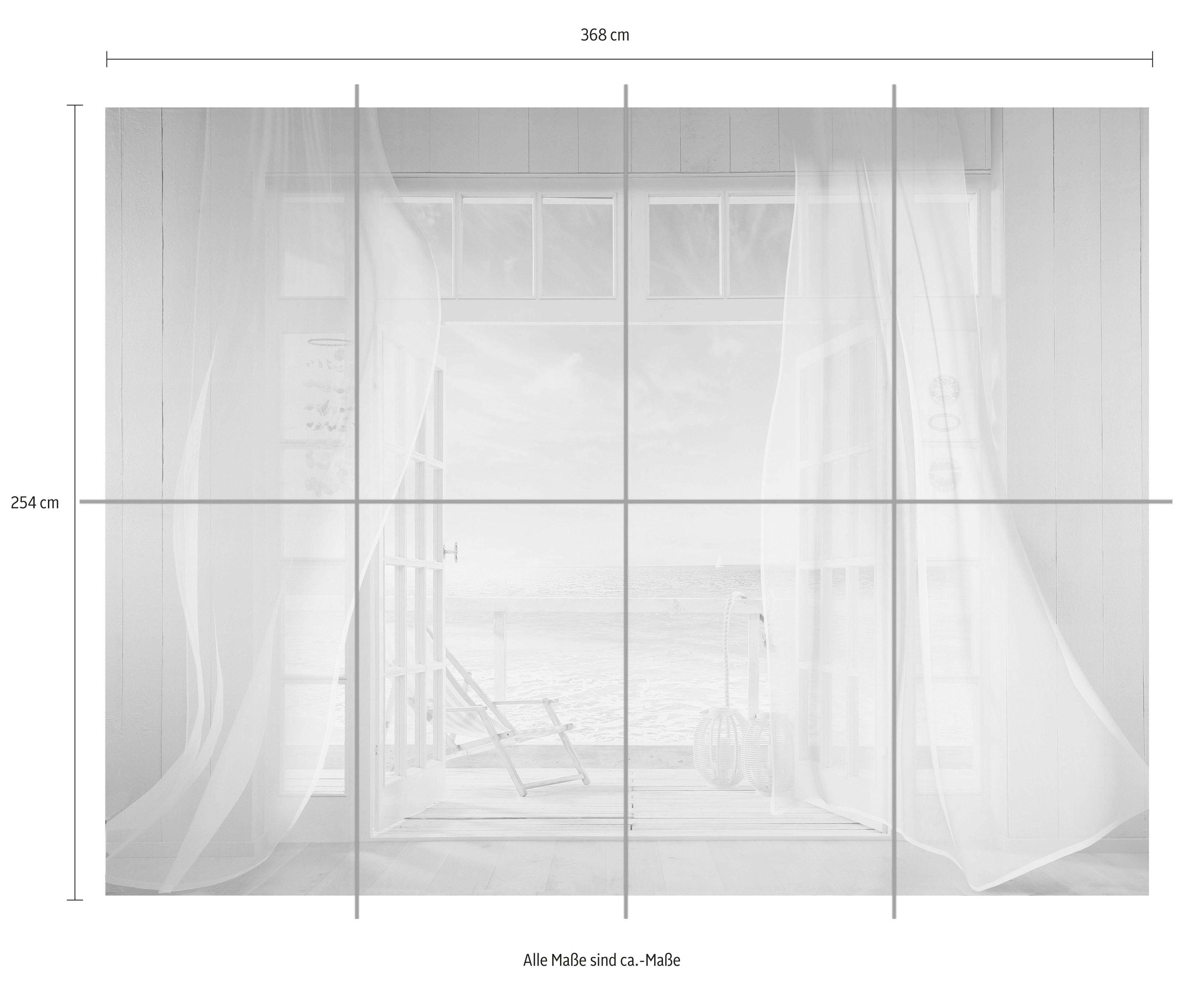 Komar Fotobehang Malibu 368x254 cm (breedte x hoogte), inclusief pasta (set)