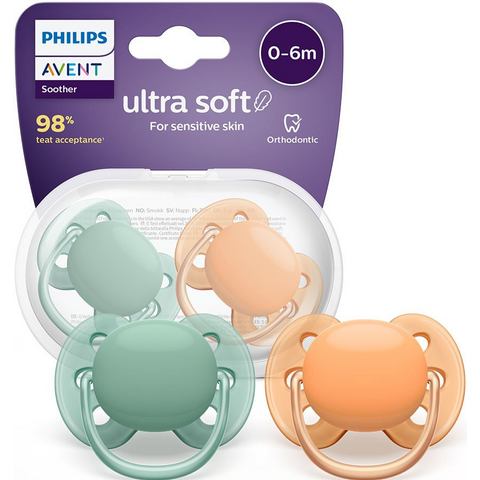 Philips Avent Ultra Soft Fopspeen 0-6 maanden Jongen-Meisje 2 stuks