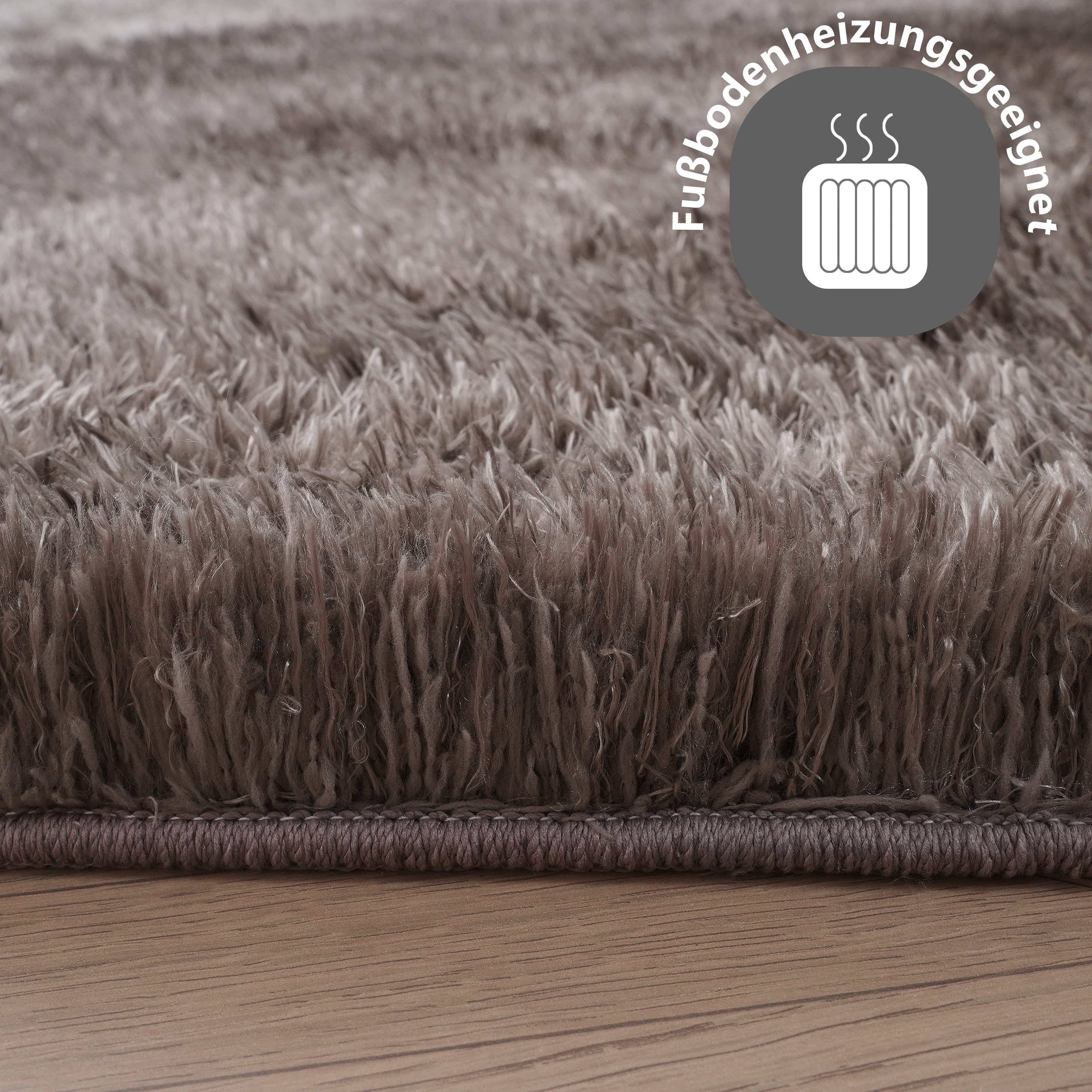 my home Hoogpolig vloerkleed Micro Shaggy zacht, unikleuren, woonkamer, slaapkamer, kinderkamer