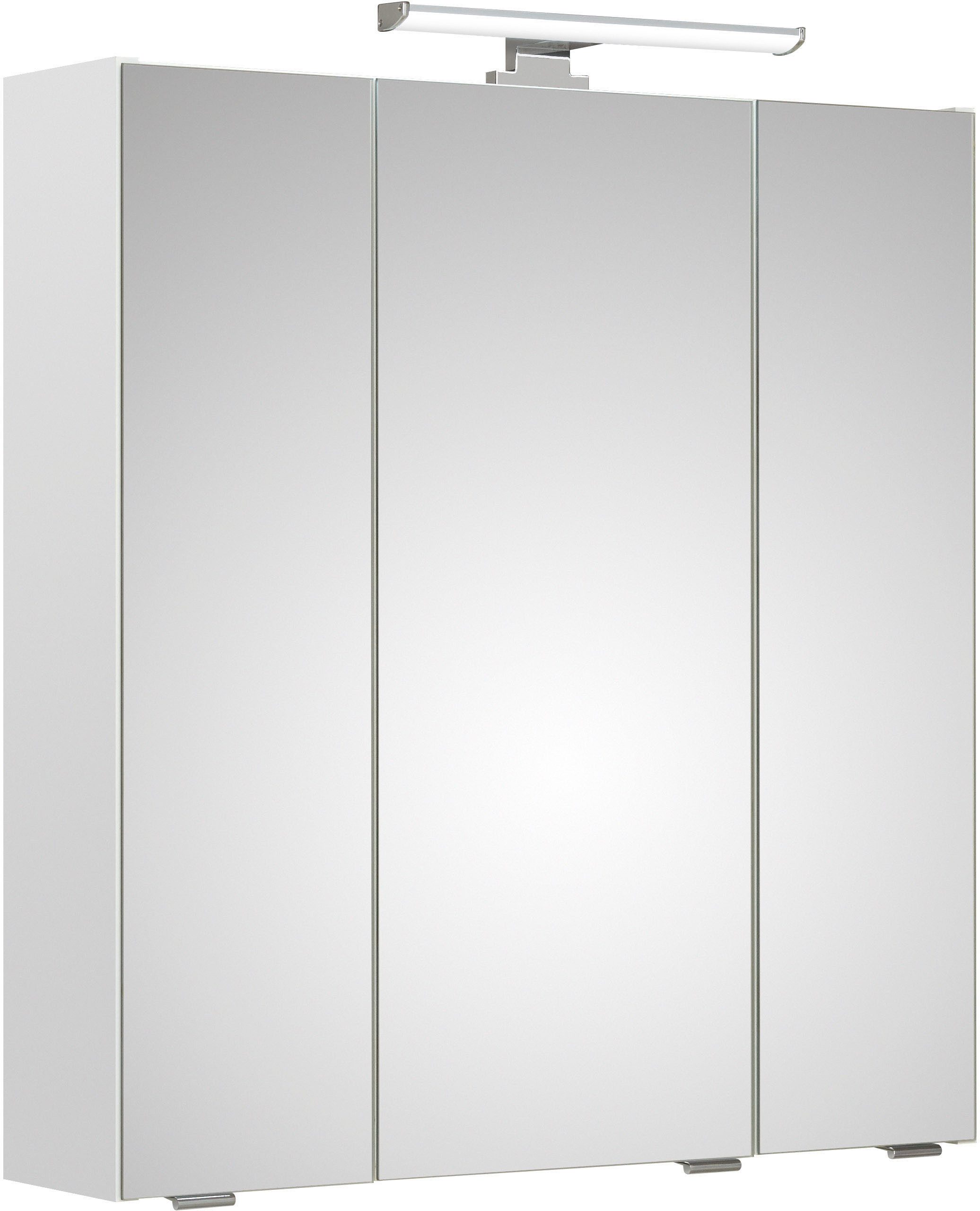 Saphir Badmeubelset Quickset 2-delig, wastafelonderkast en LED-spiegelkast zonder wastafel, incl. deurdempers, 5 deuren, 6 legplanken (set)