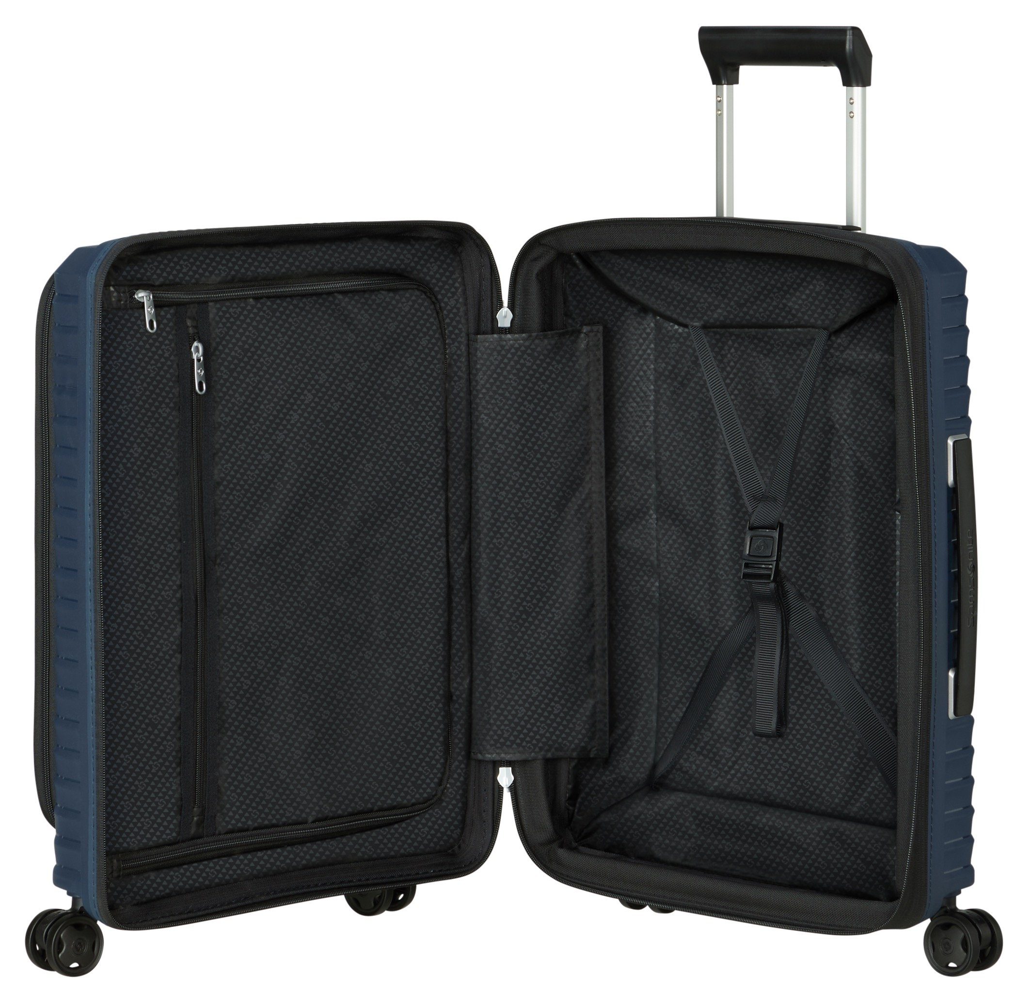 Samsonite Hardshell-trolley UPSCAPE 55 met voorvak Easy-access voorkant vak handbagage harde koffer TSA-cijferslot