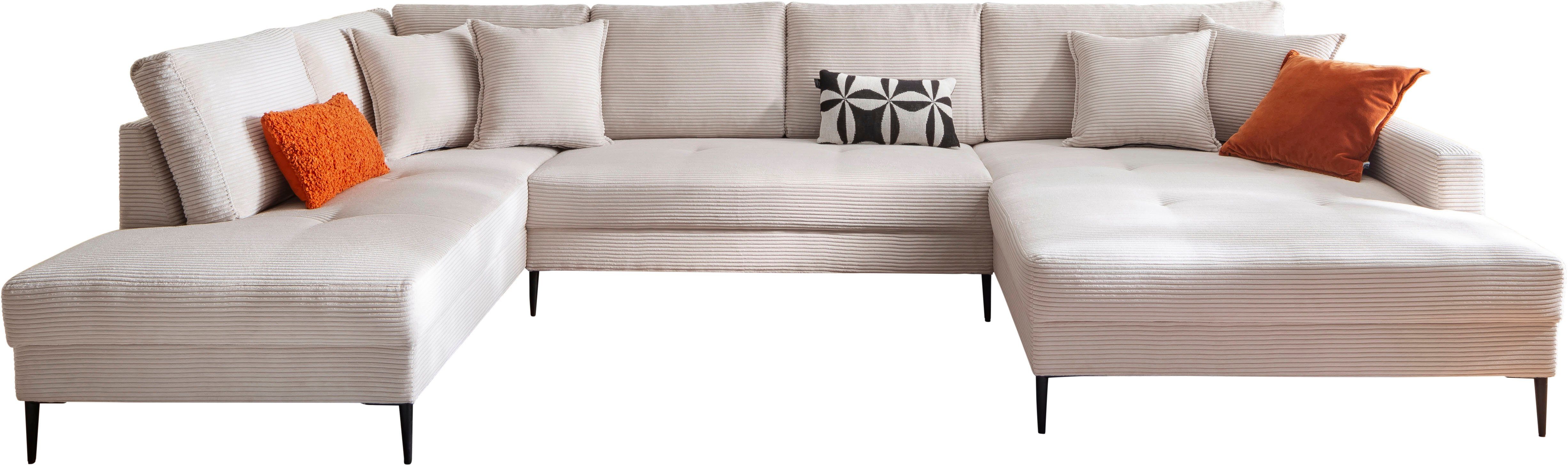 Trends by HG Zithoek SUMMER U-vorm in cordstof met metalen voet