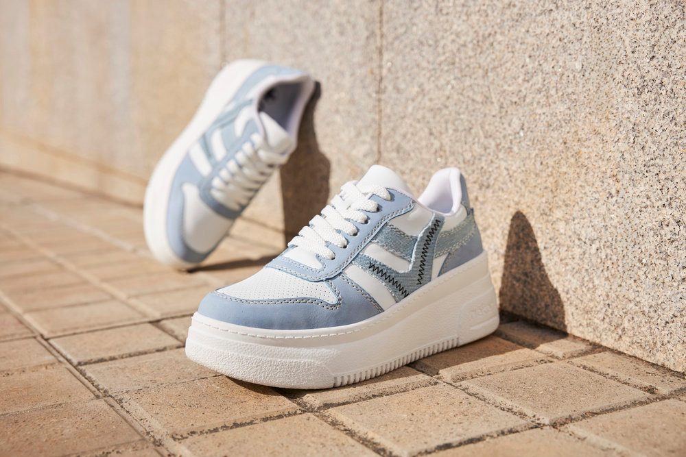 Rieker Plateausneakers , vrijetijdsschoen, halfschoen, veterschoen met gepolsterde schacht