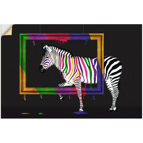 Artland artprint Das Regenbogen Zebra