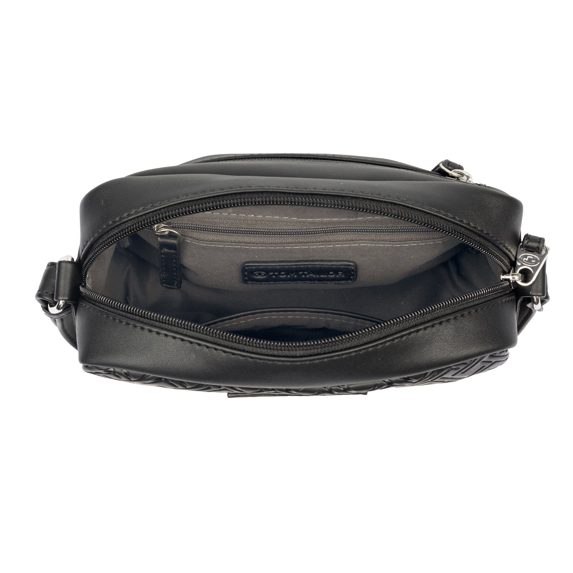 Tom Tailor Schoudertas Mirenda Schoudertas met allover logoprint en randkleur