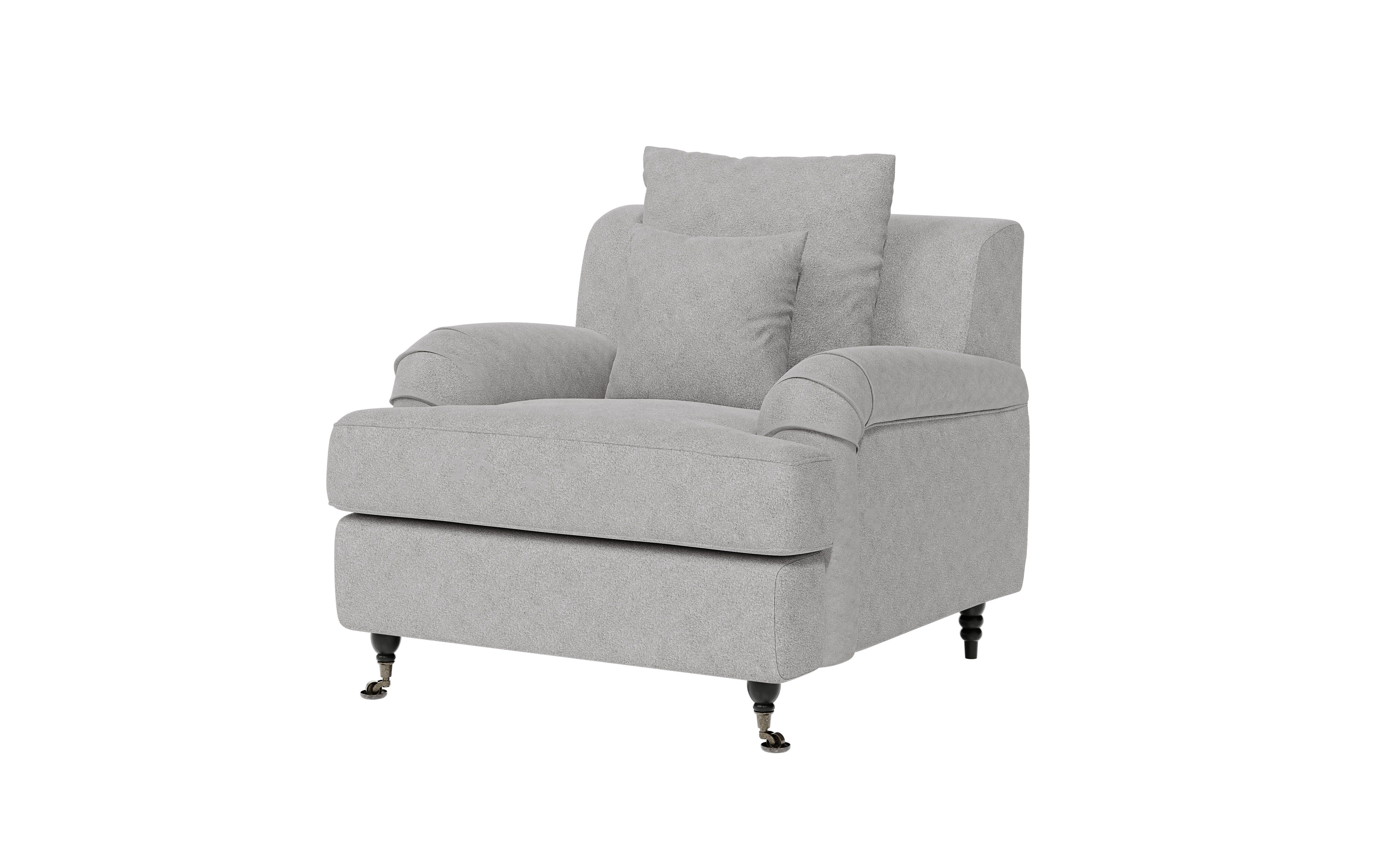 Guido Maria Kretschmer Home&Living Fauteuil NORIN twee soorten poten: voor - wieltjes, aan de achterkant - houten poten