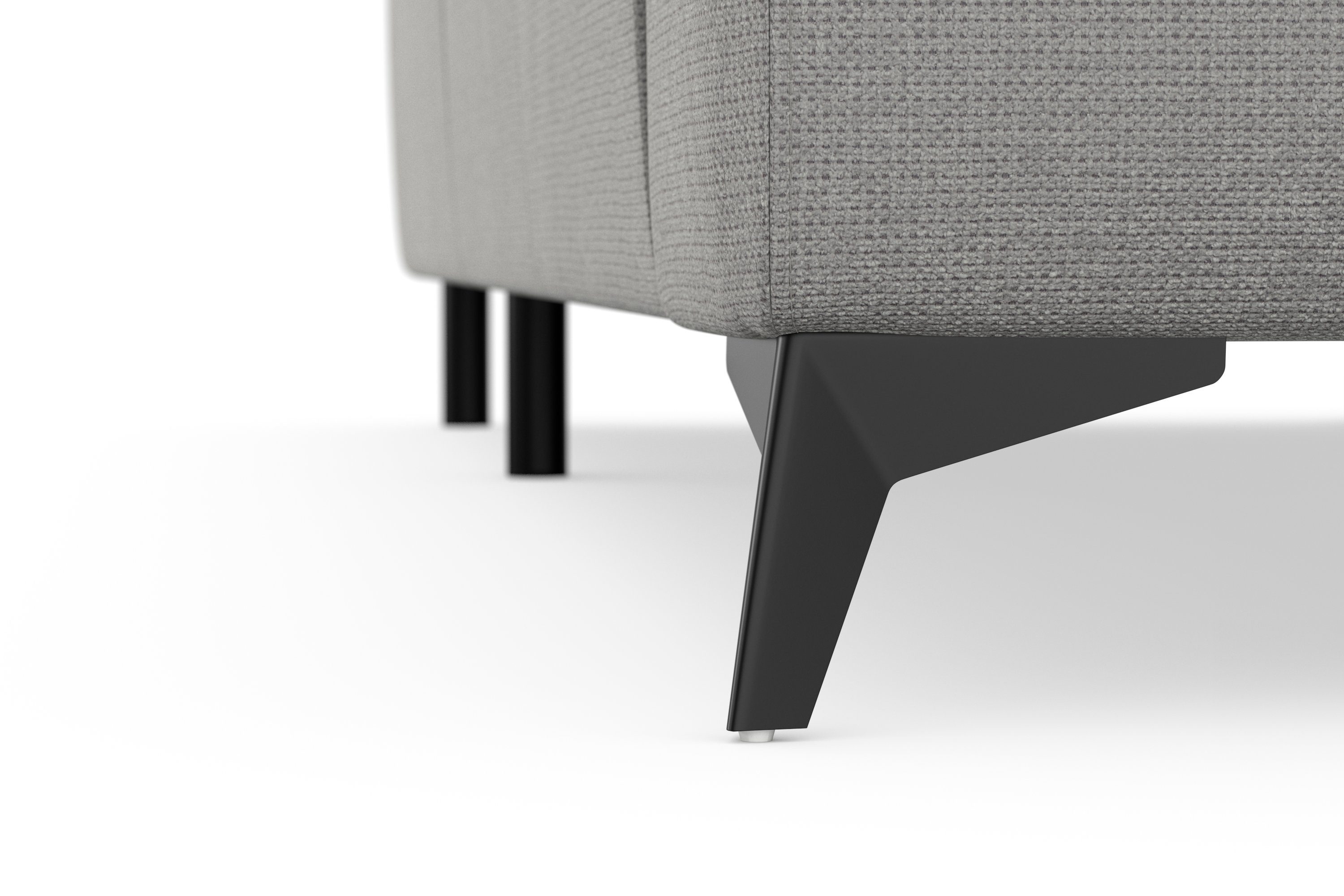 sit&more Hoekbank Sinatra L-vorm optioneel met verstelbare hoofdsteun en armleuning, metalen poten