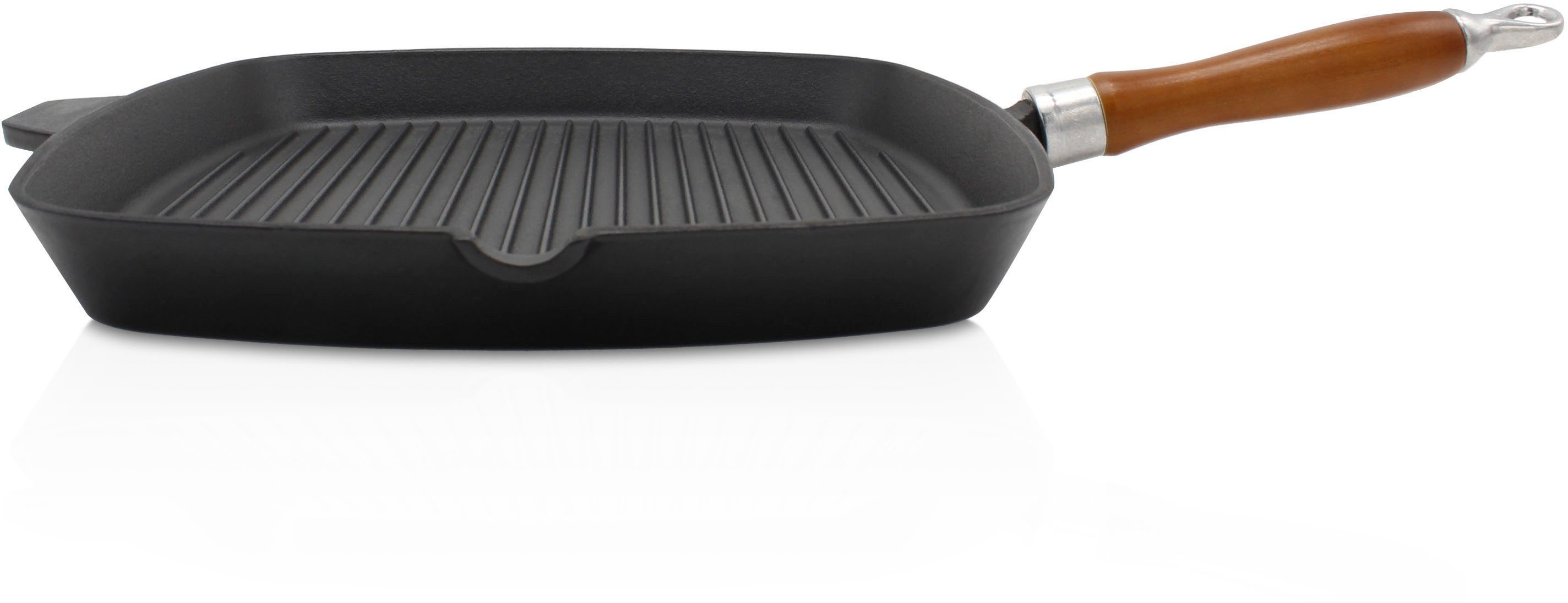 Krüger Steakpan Gietijzeren grill-/ steakpan RUSTICA, 28 x 28 cm (1-delig)