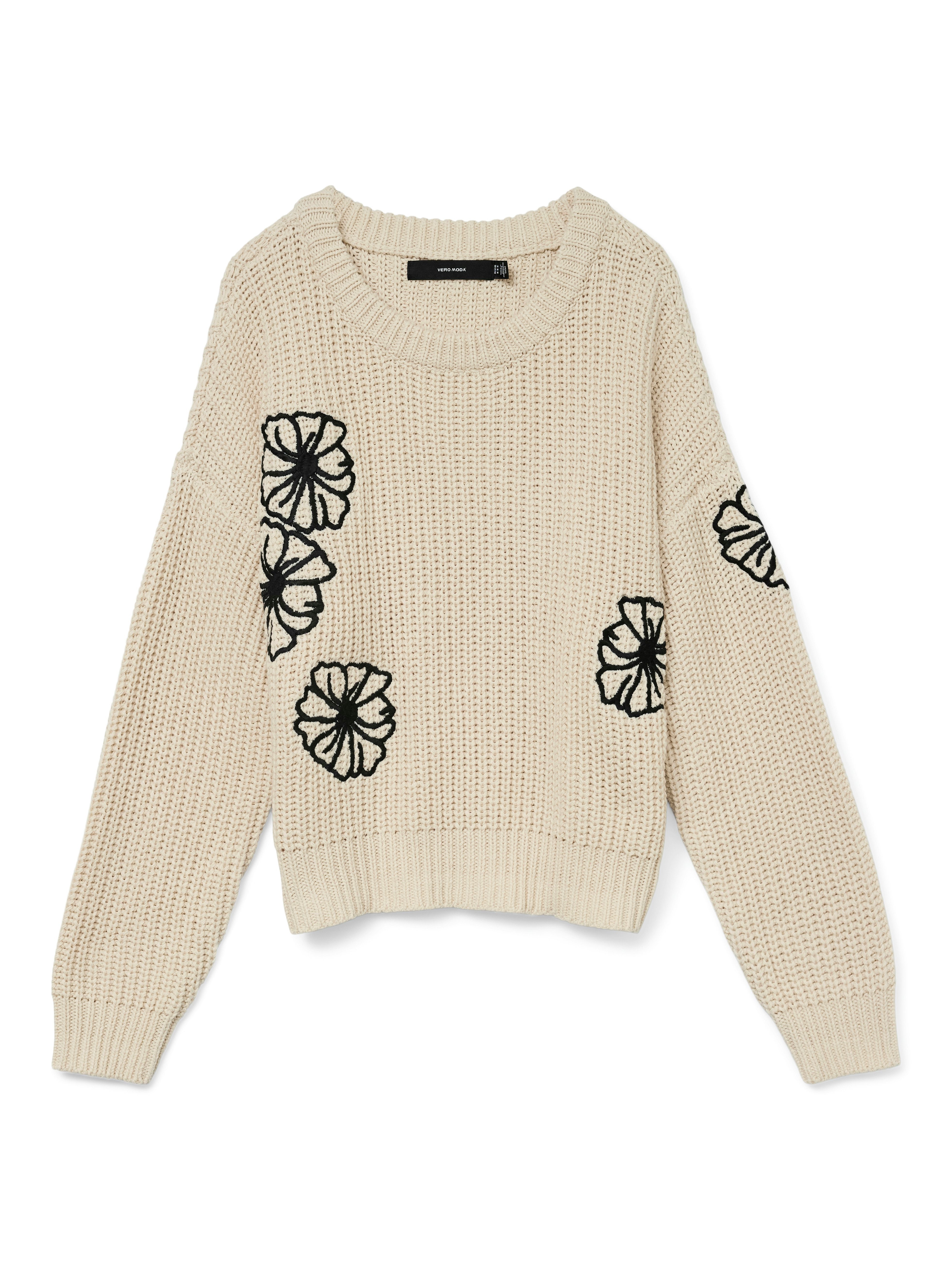 Vero Moda Trui met ronde hals VMLAURA LS O-NECK PULLOVER BOO