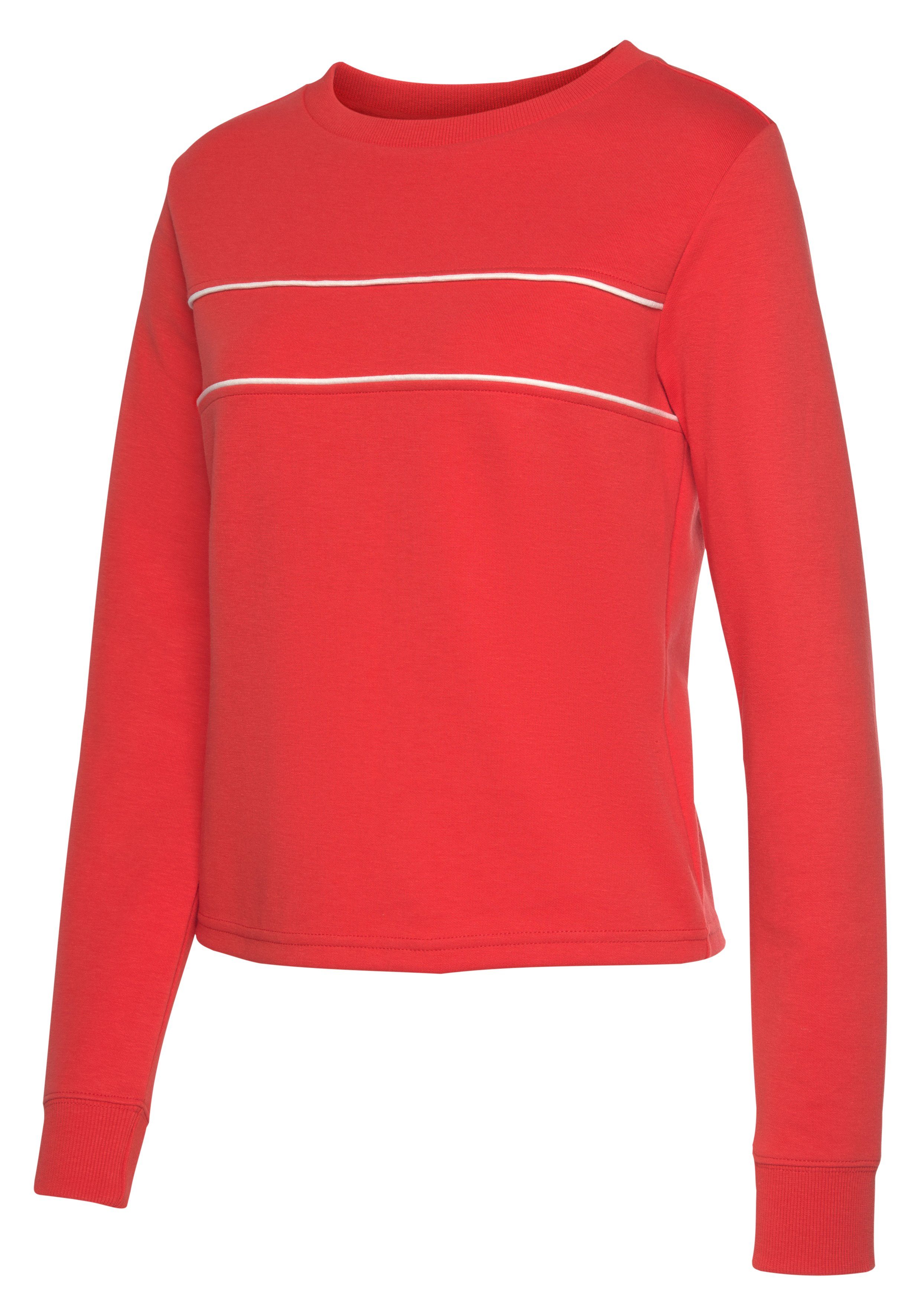 H.I.S Sweatshirt met piping op de borst, loungewear