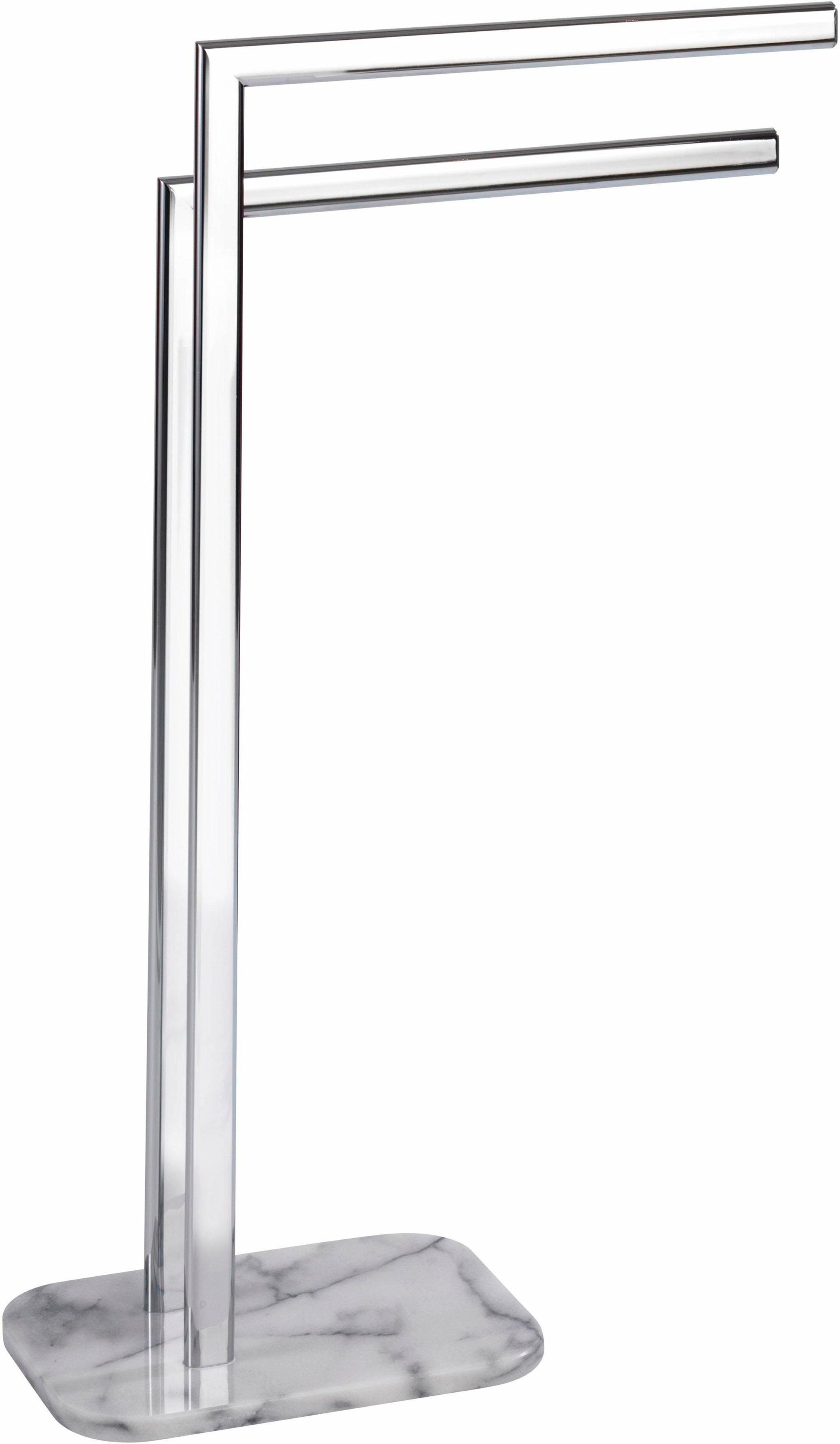WENKO Handdoekenrek Albero onyx (2-delig) handdoekhouders zilver(kleur)