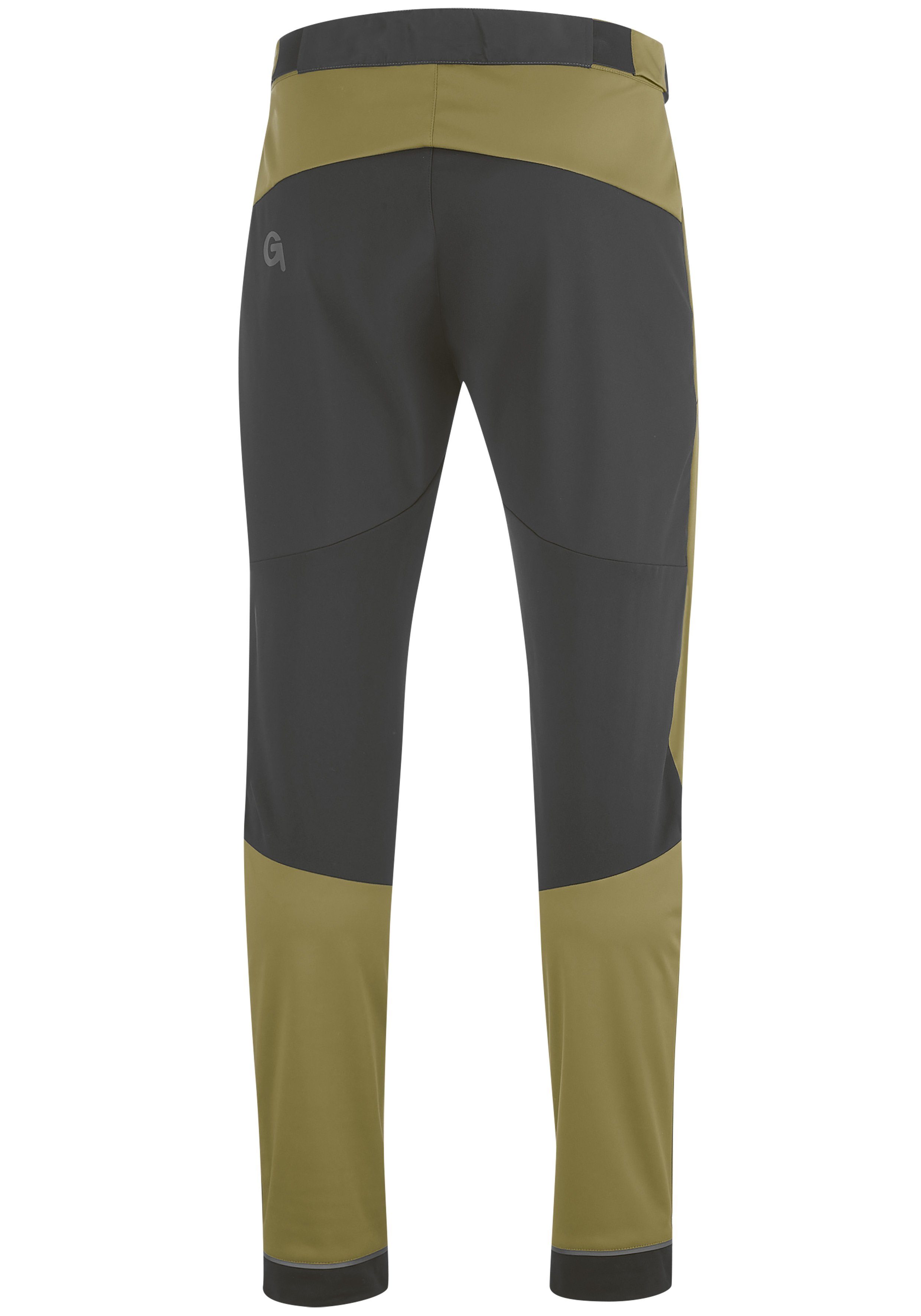 Gonso Fietsbroek SKARN LIGHT M lange heren fietsbroek, softshell-broek met ventilatie aan de binnenbeen