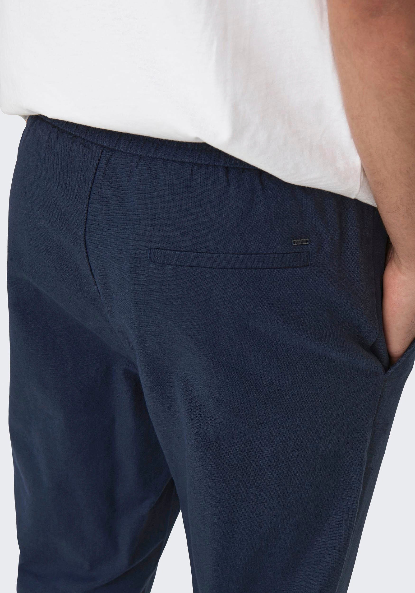 ONLY & SONS Stoffen broek ONSLINUS CROP 0007 COT LIN PNT NOOS