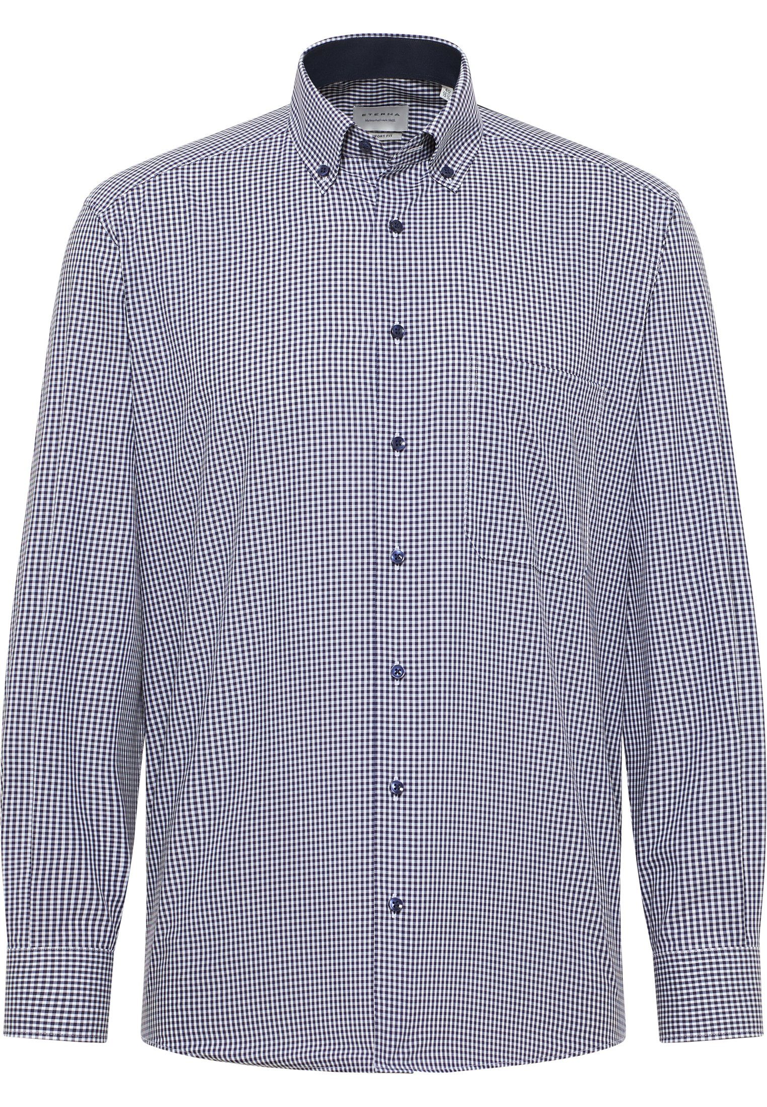 Eterna Overhemd met lange mouwen Comfort fit NON IRON (strijkvrij)