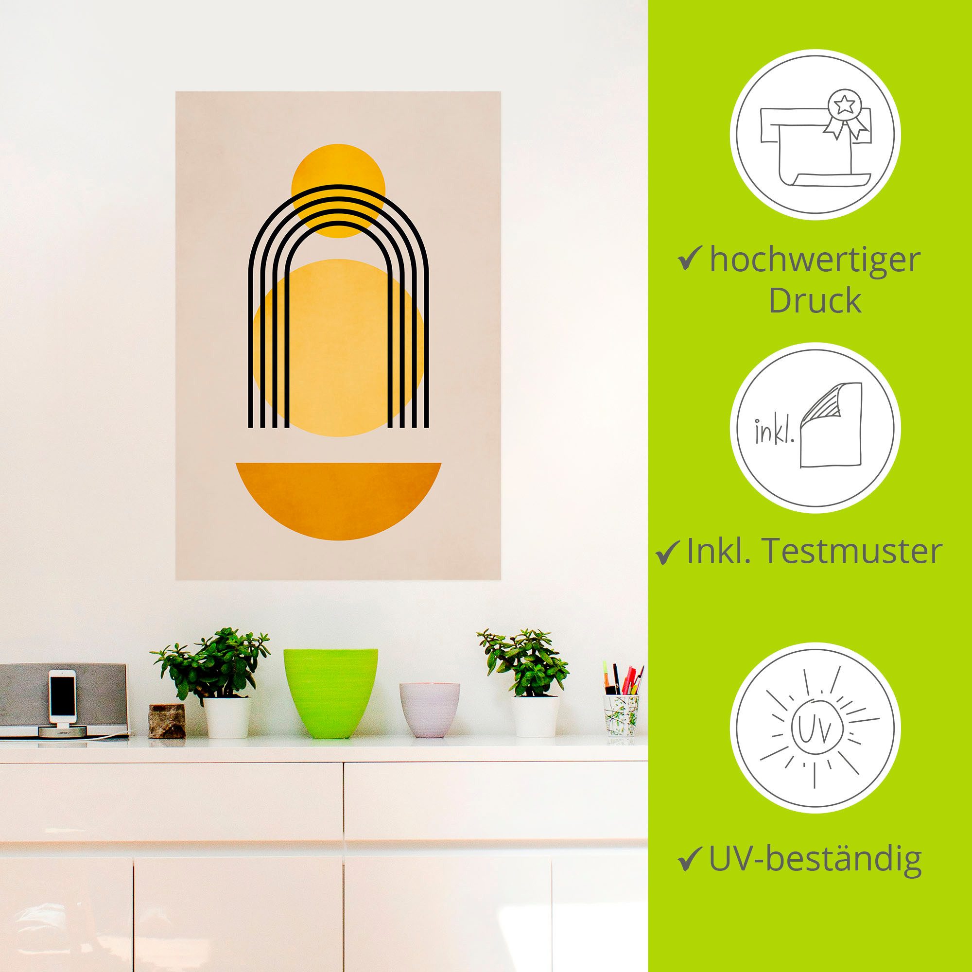 Artland Artprint Geometrica Nr. 5 als artprint van aluminium, artprint op linnen, poster, muursticker in verschillende maten