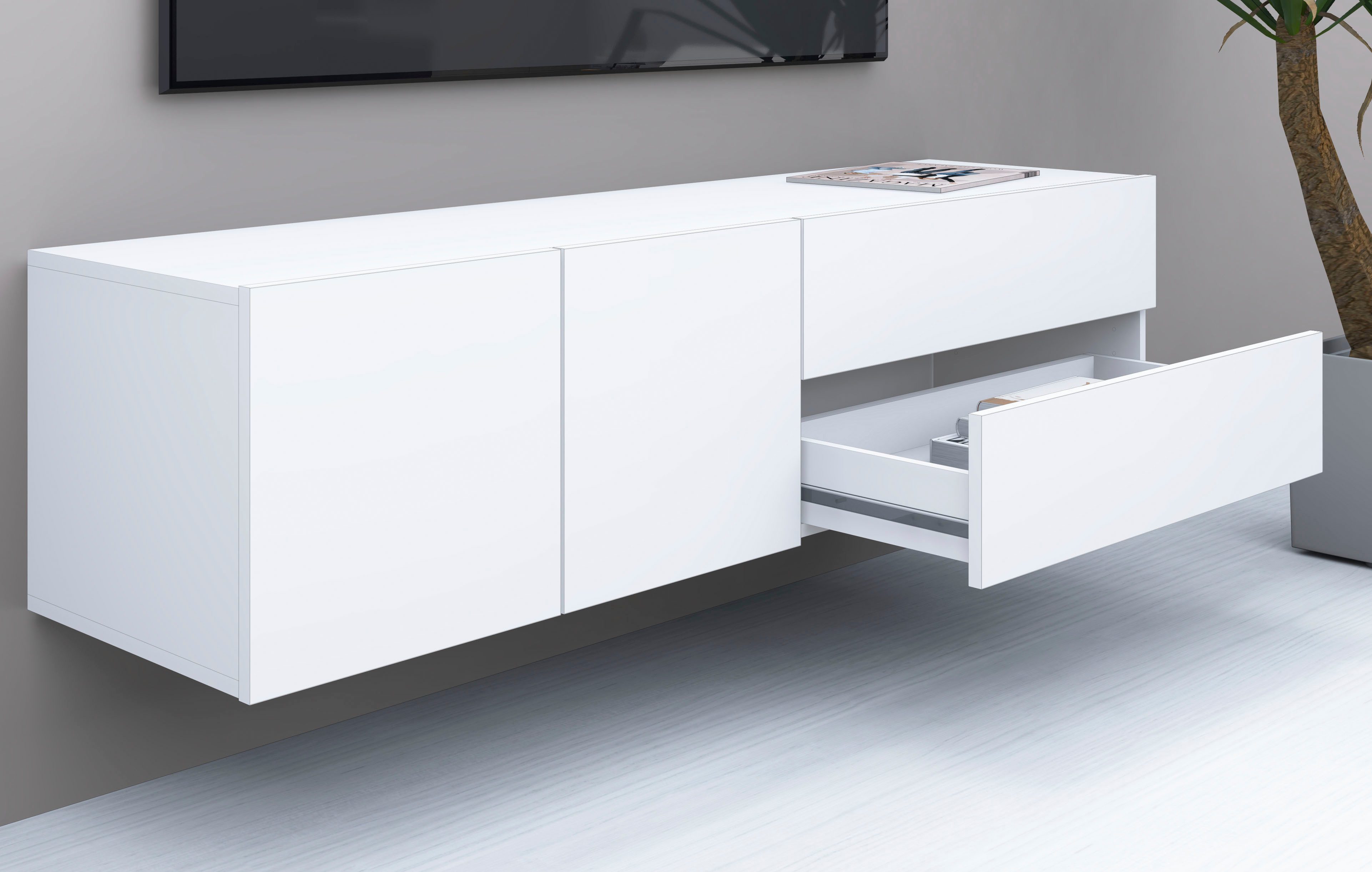 borchardt Möbel Tv-meubel Sophia Breedte 152 cm, hangend en staand te monteren