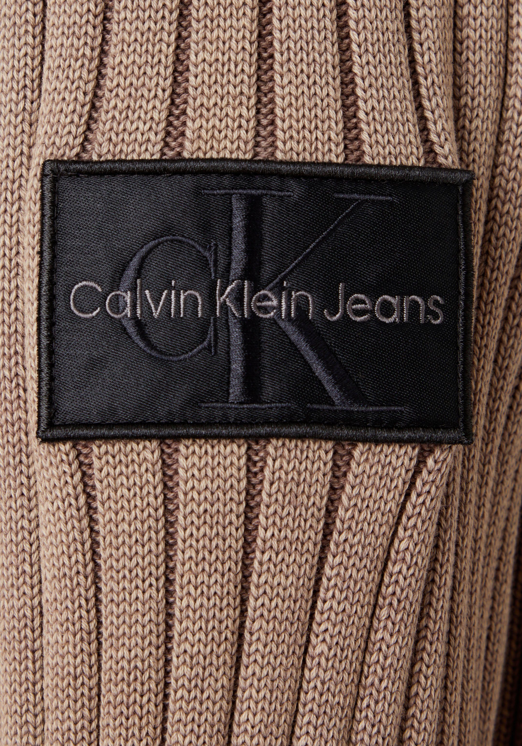 Calvin Klein Gebreide trui met calvin klein logo-badge op de mouw