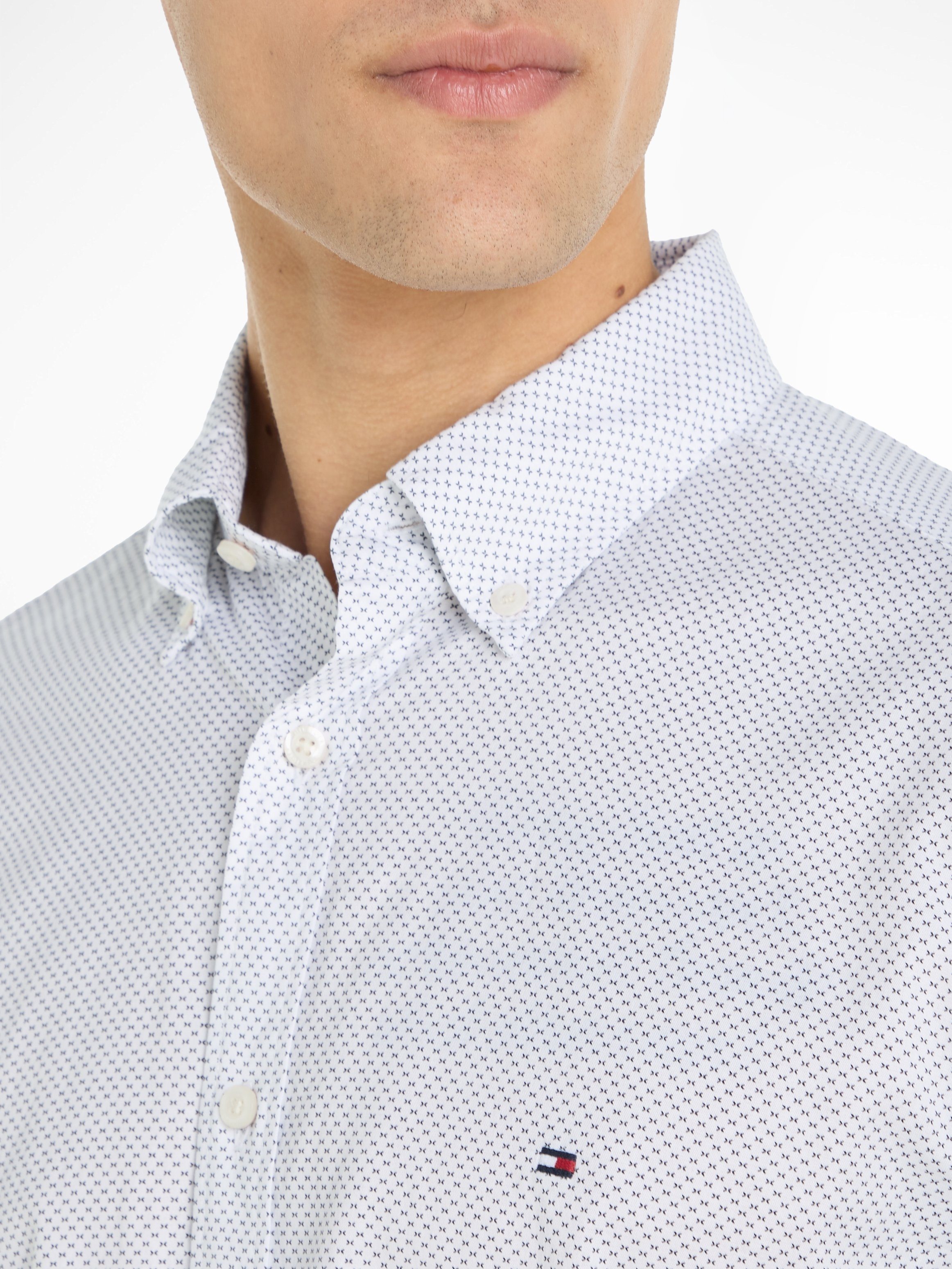 Tommy Hilfiger Overhemd met lange mouwen FLEX MINI PRINT SF SHIRT