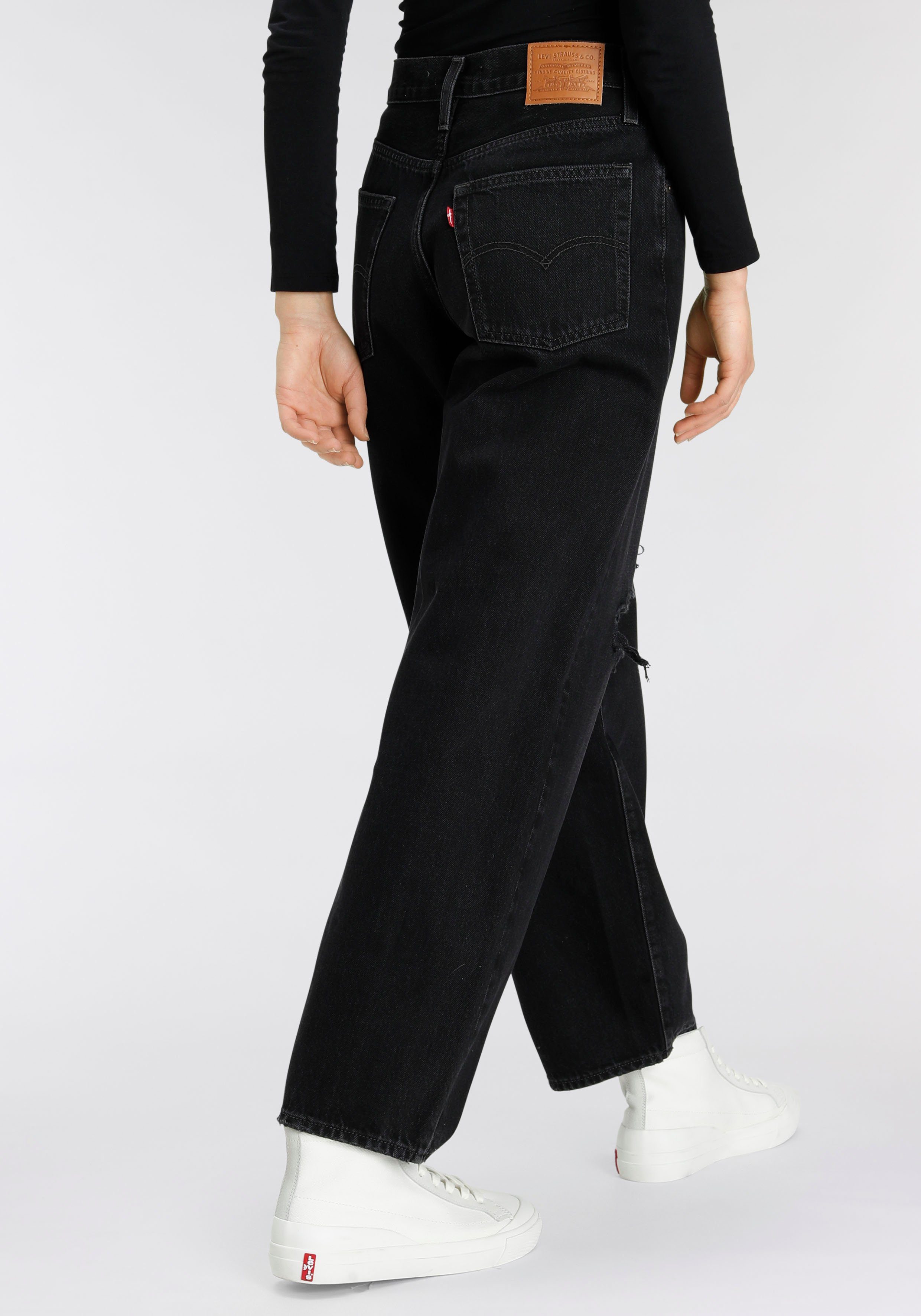 Levi's® Wijde jeans BAGGY DAD in baggy stijl met destroyed effecten
