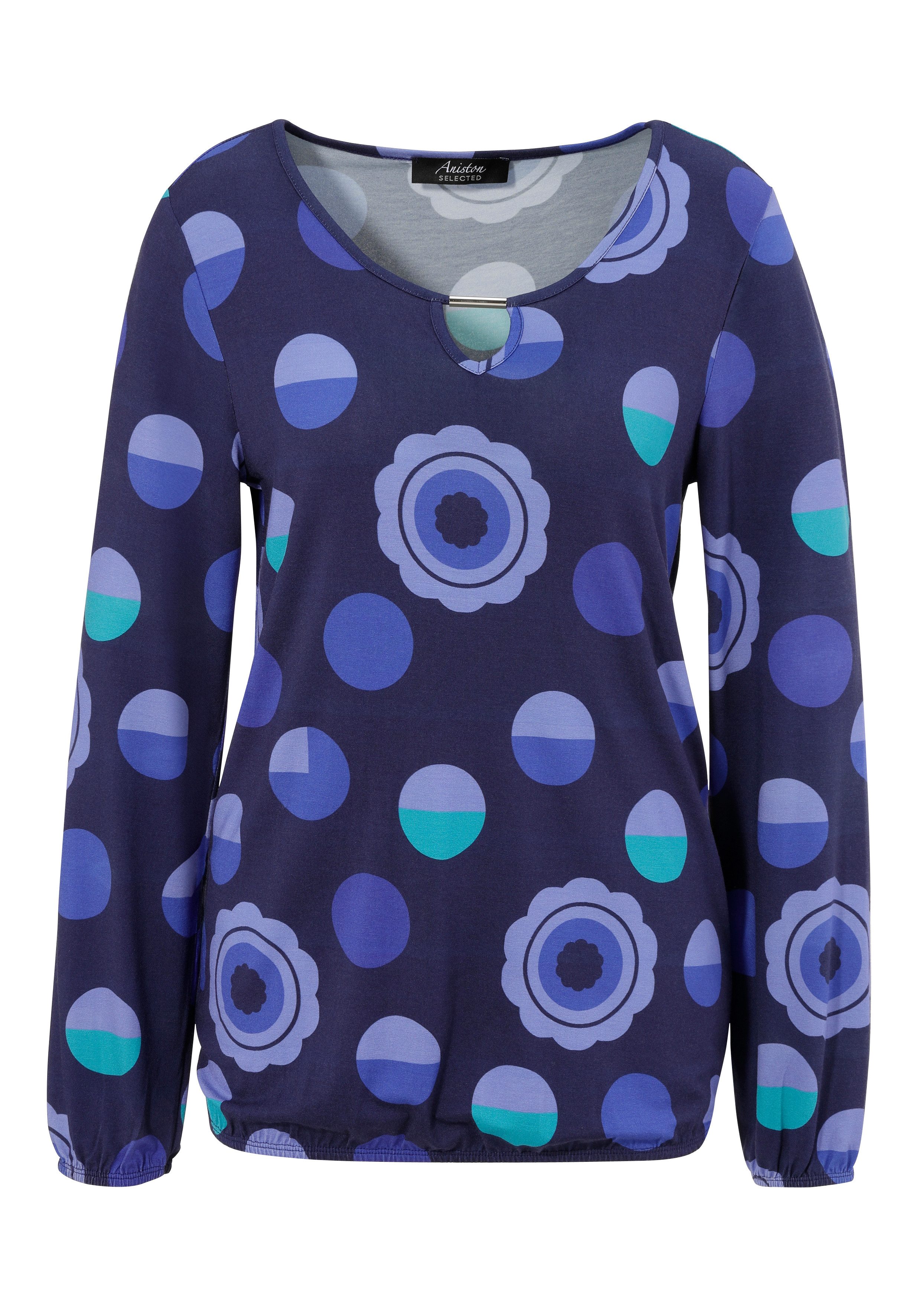 Aniston SELECTED Shirt met lange mouwen met verbergende elastieken