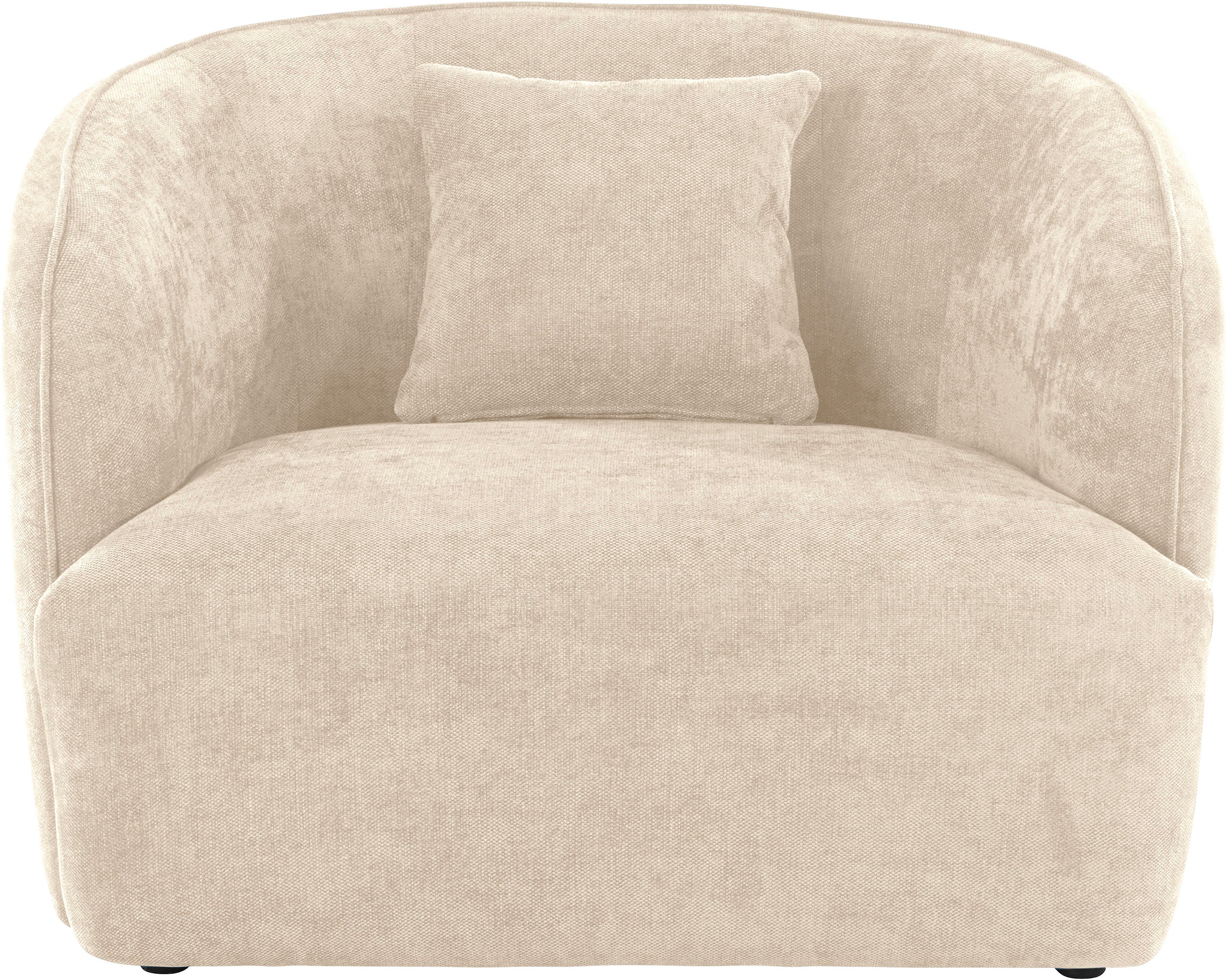 andas Fauteuil Kreukelzone ook met bouclé-bekleding