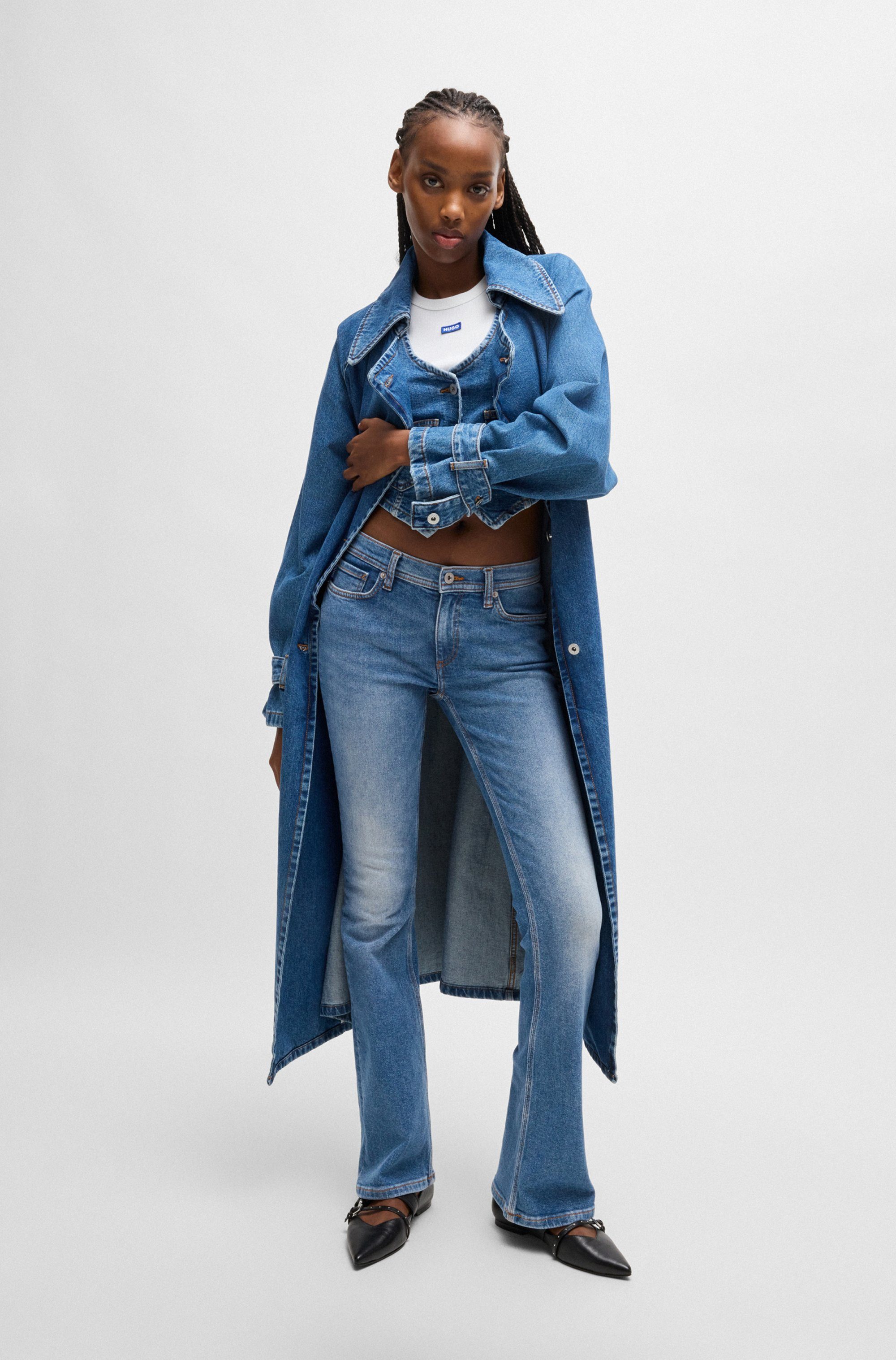 HUGO Blue Bootcut jeans Getti_B Uitlopende pijp, elastisch denim