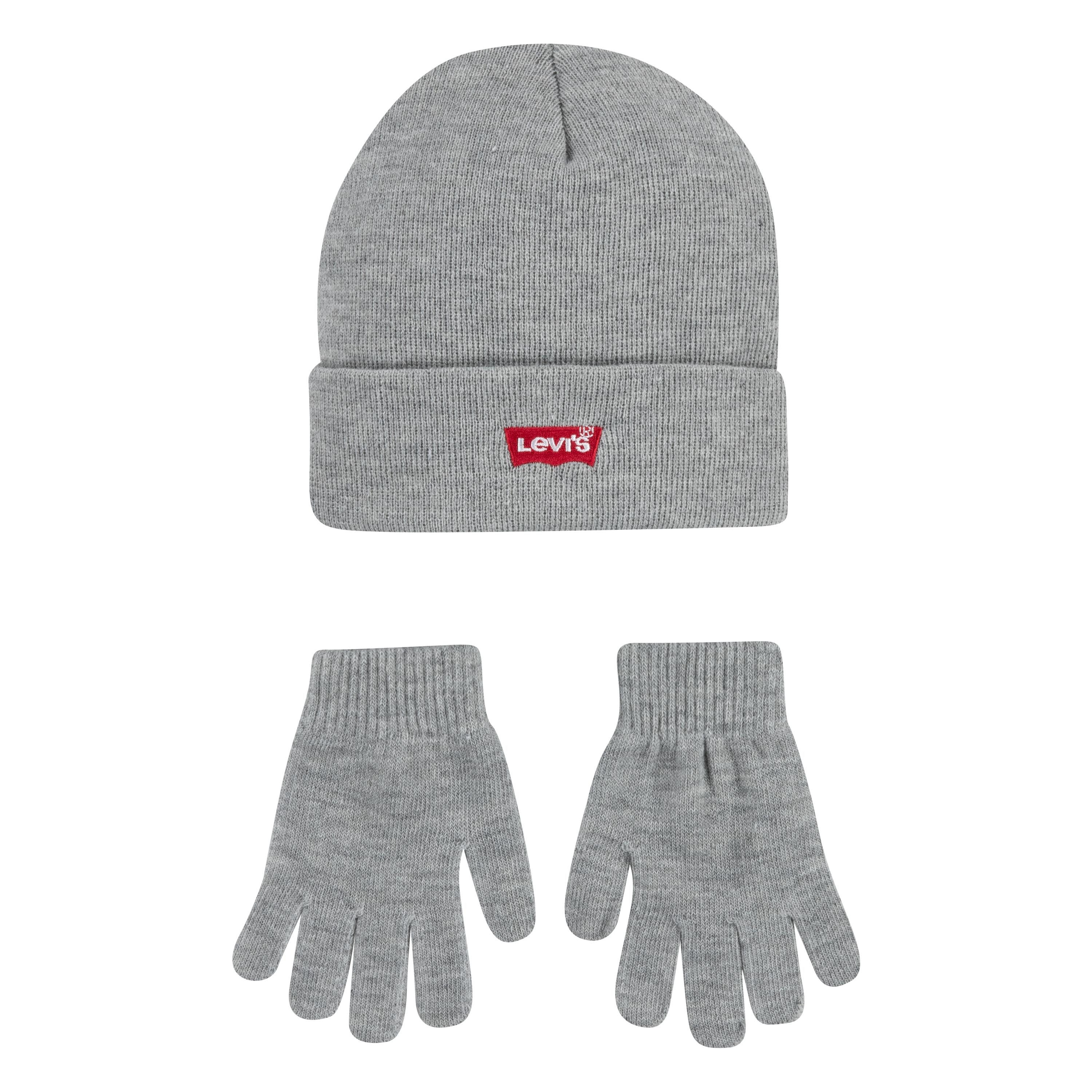 Levi's Kidswear Gebreide muts CORE BATWING BEANIE/GLOVES (set, 2 stuks)