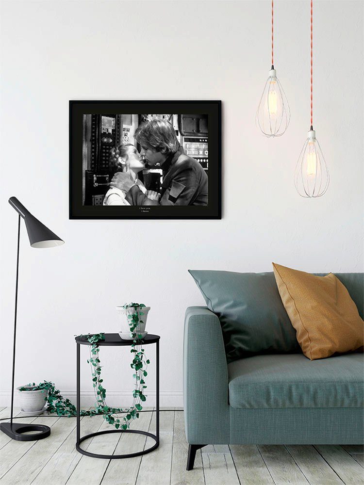 Komar Wanddecoratie Star Wars Classic Leia Han Kiss aandeel Wanddecoratie voor de kinderkamer - zonder lijst (1 stuk)